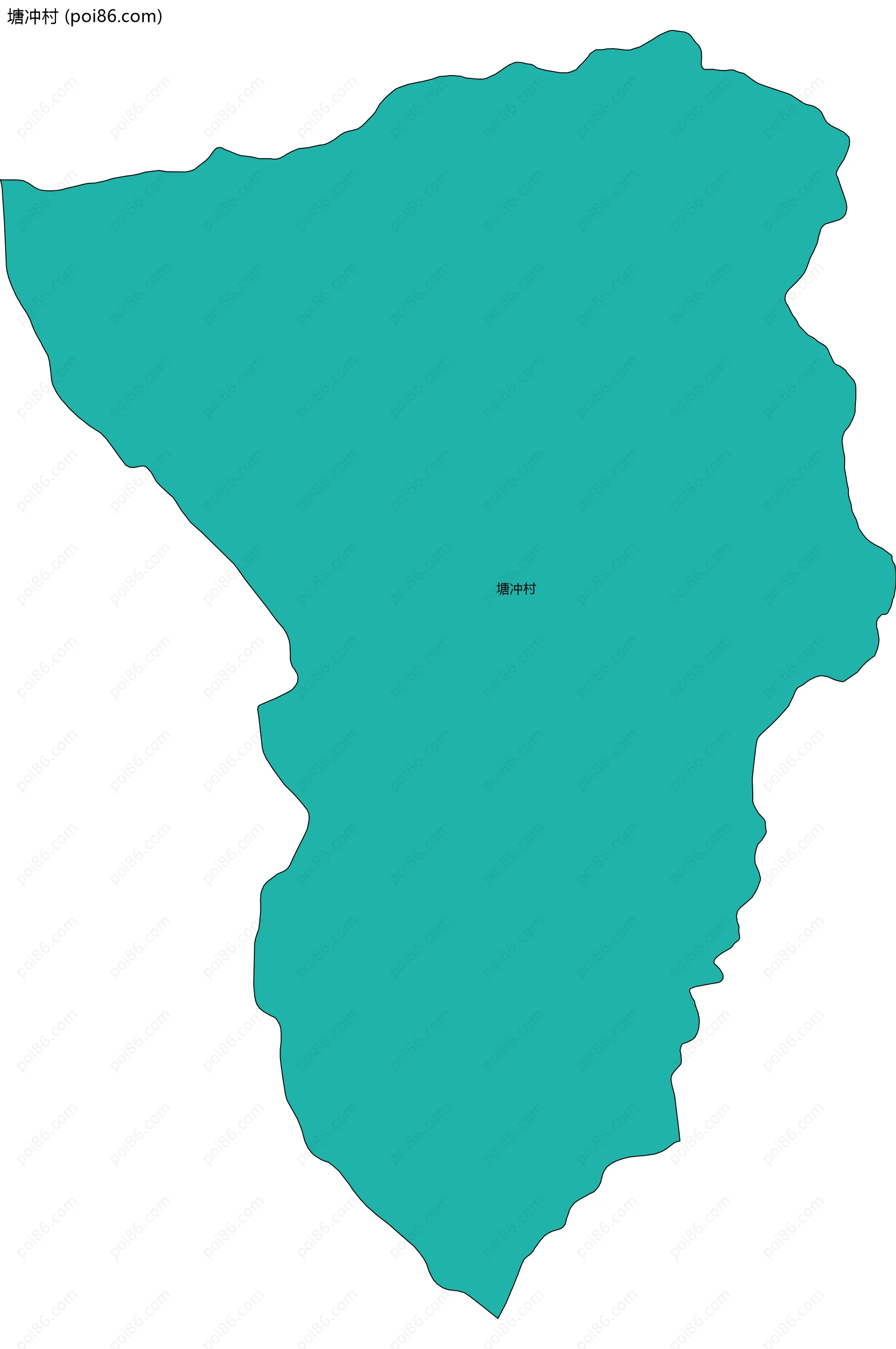 塘冲村边界地图