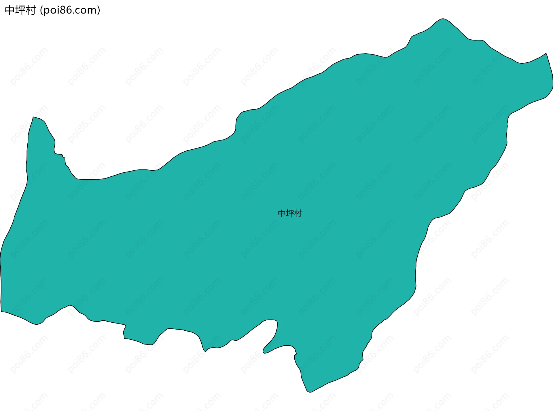 中坪村边界地图