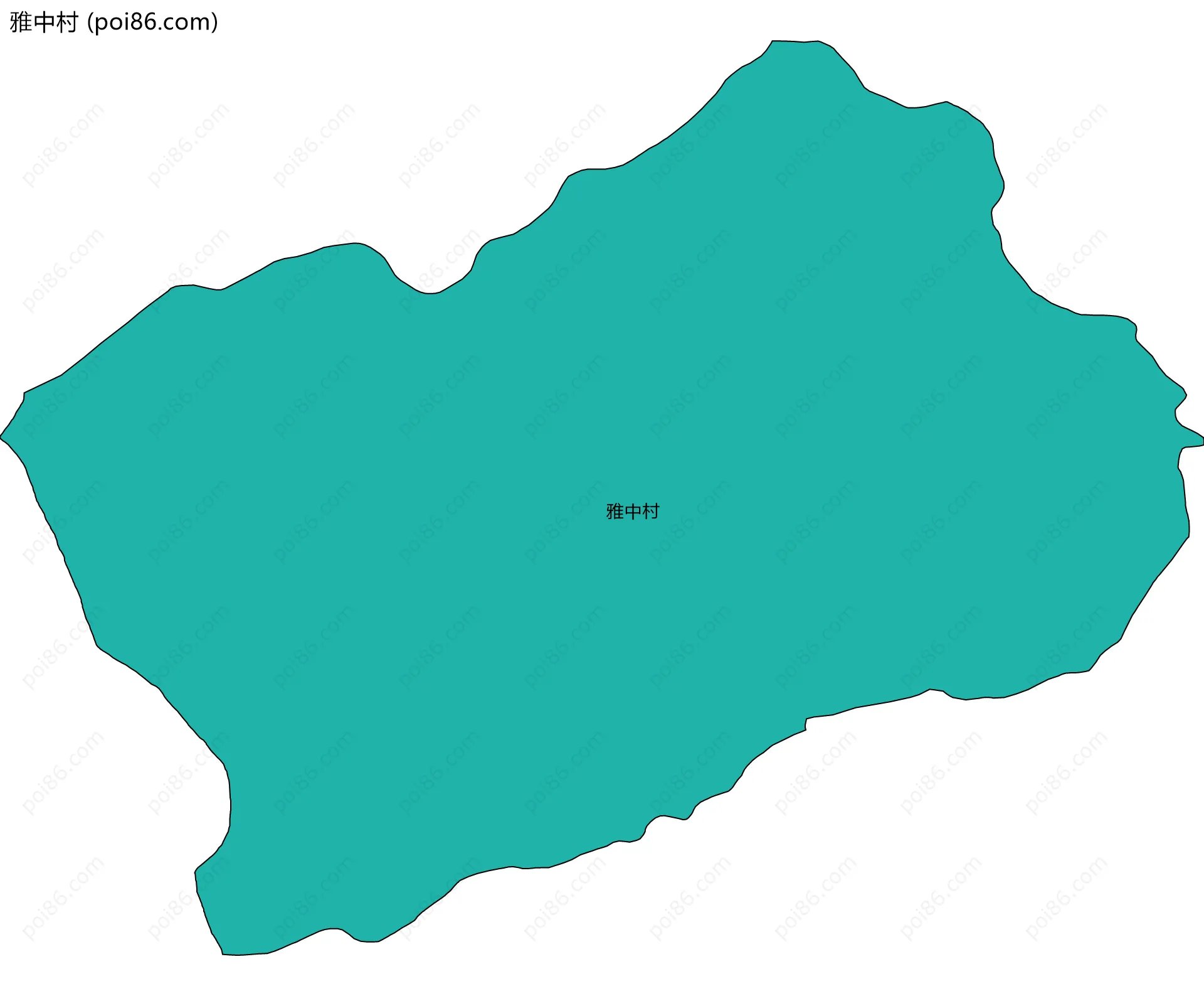 雅中村边界地图