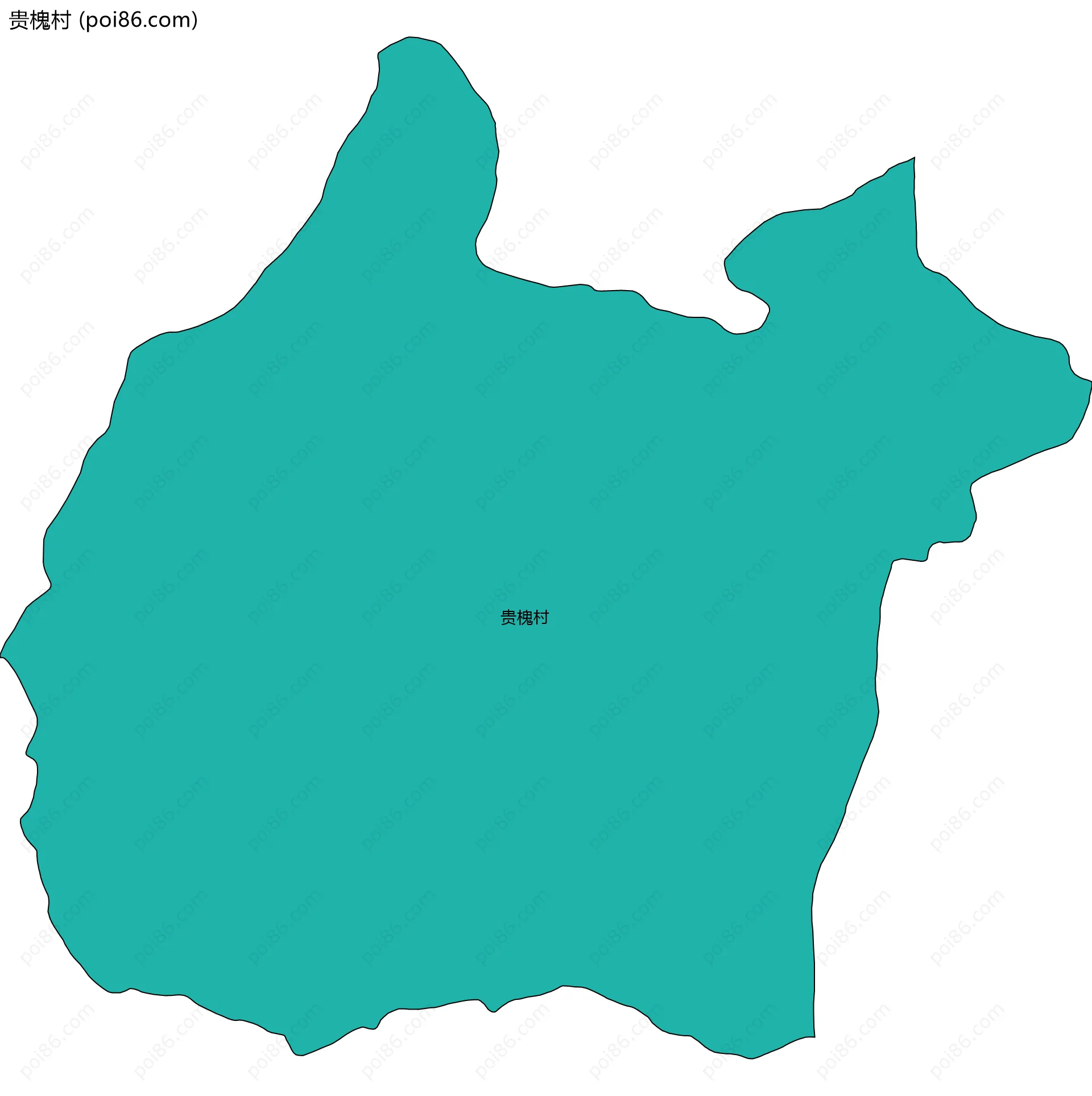 贵槐村边界地图