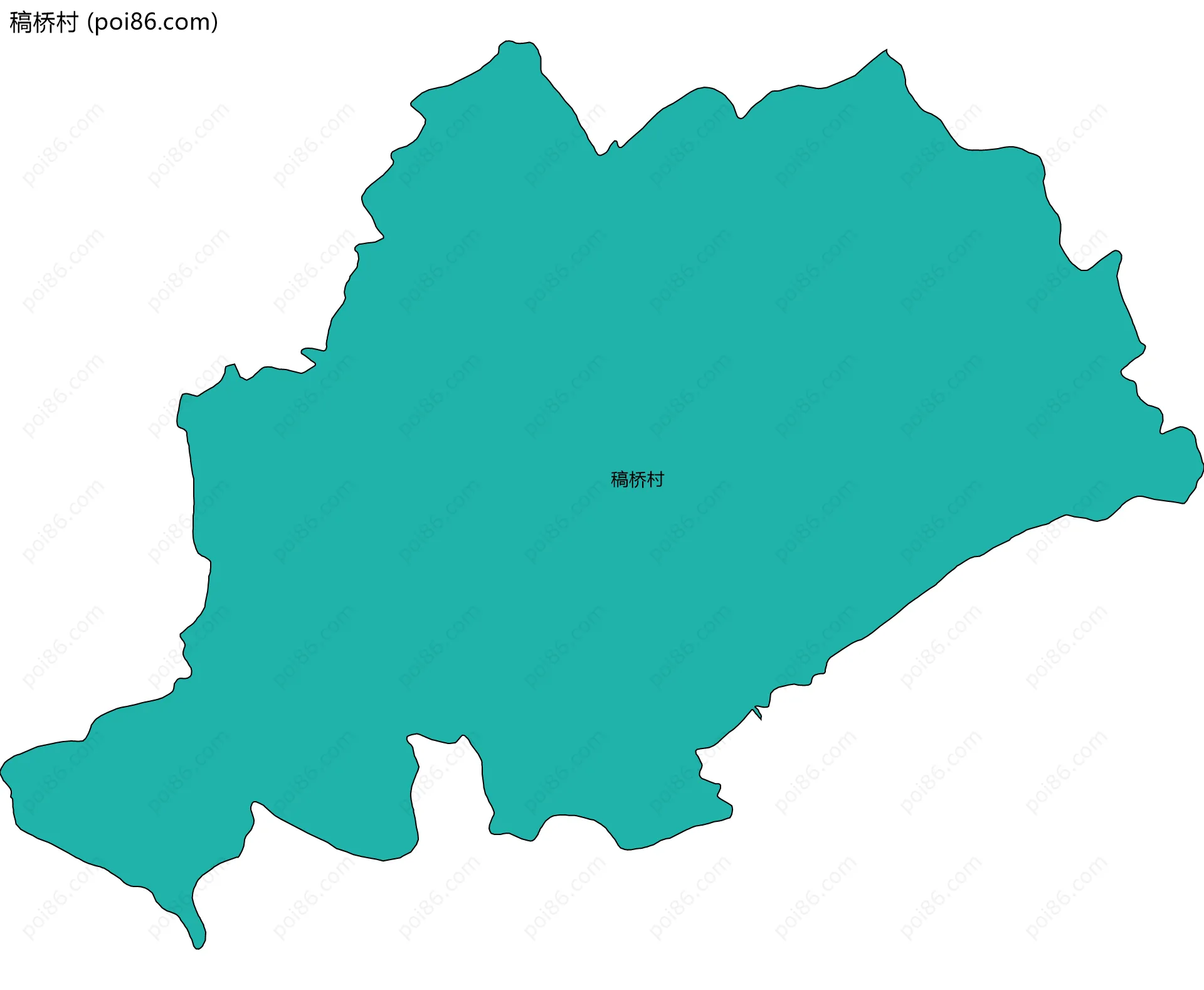 稿桥村边界地图