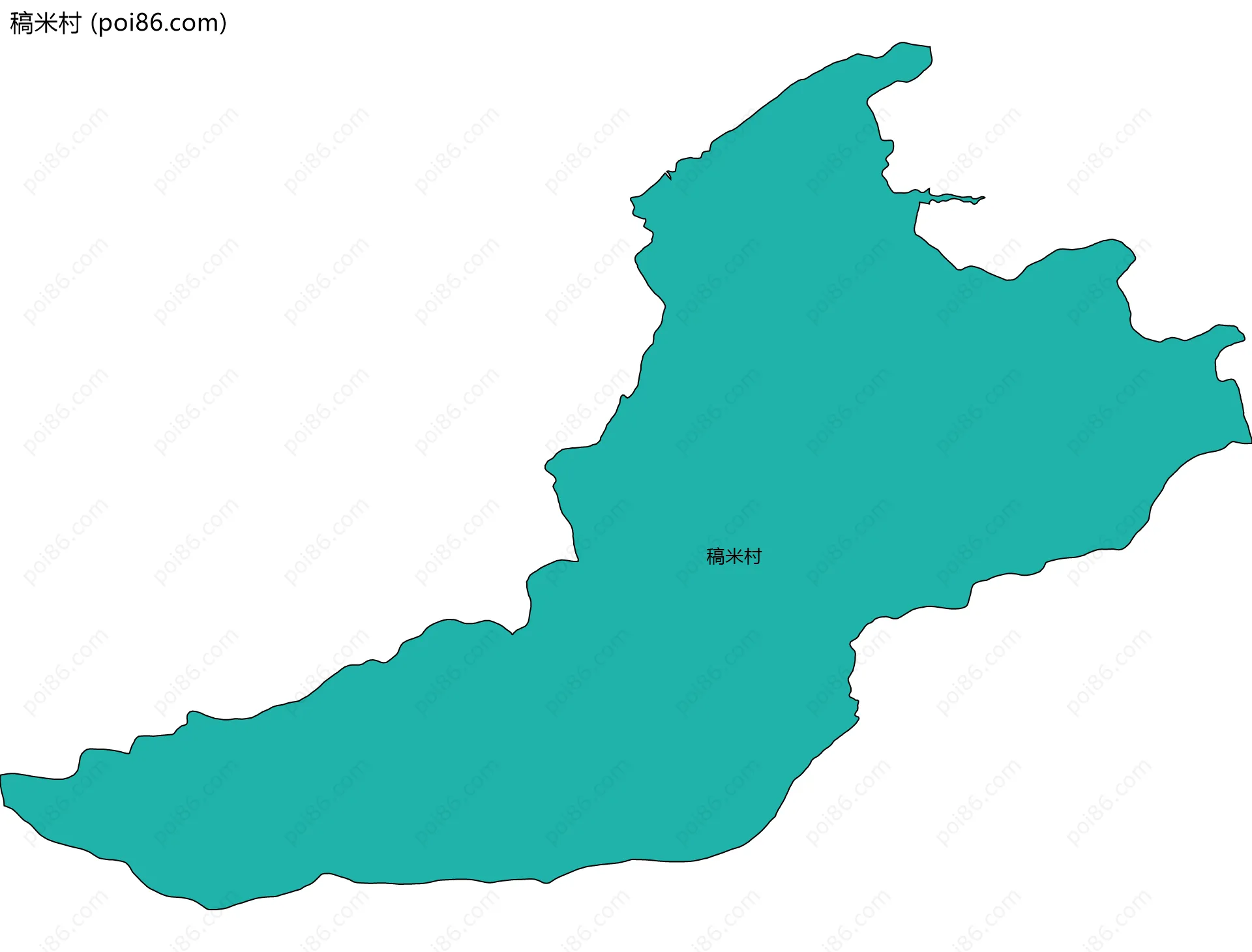 稿米村边界地图