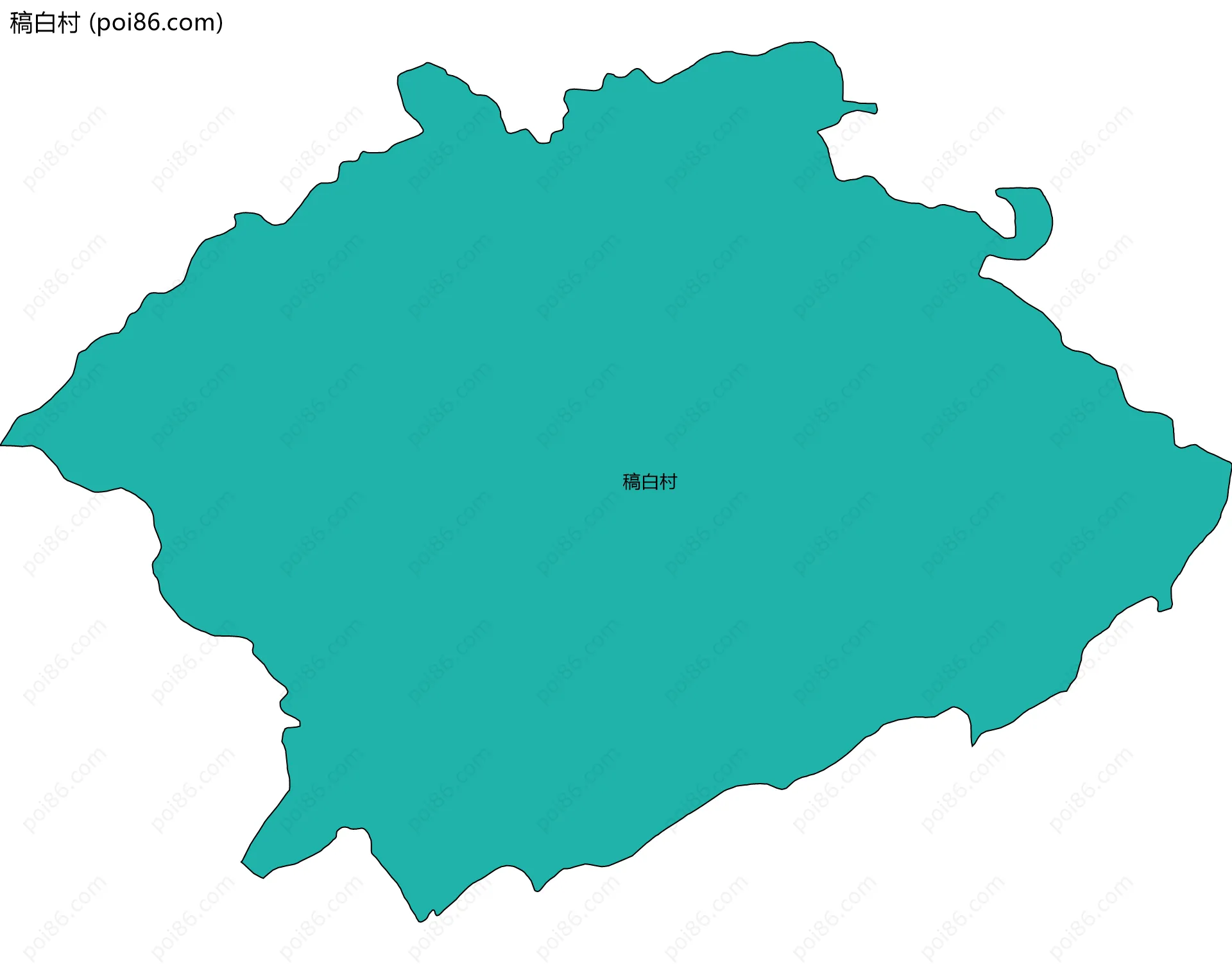 稿白村边界地图