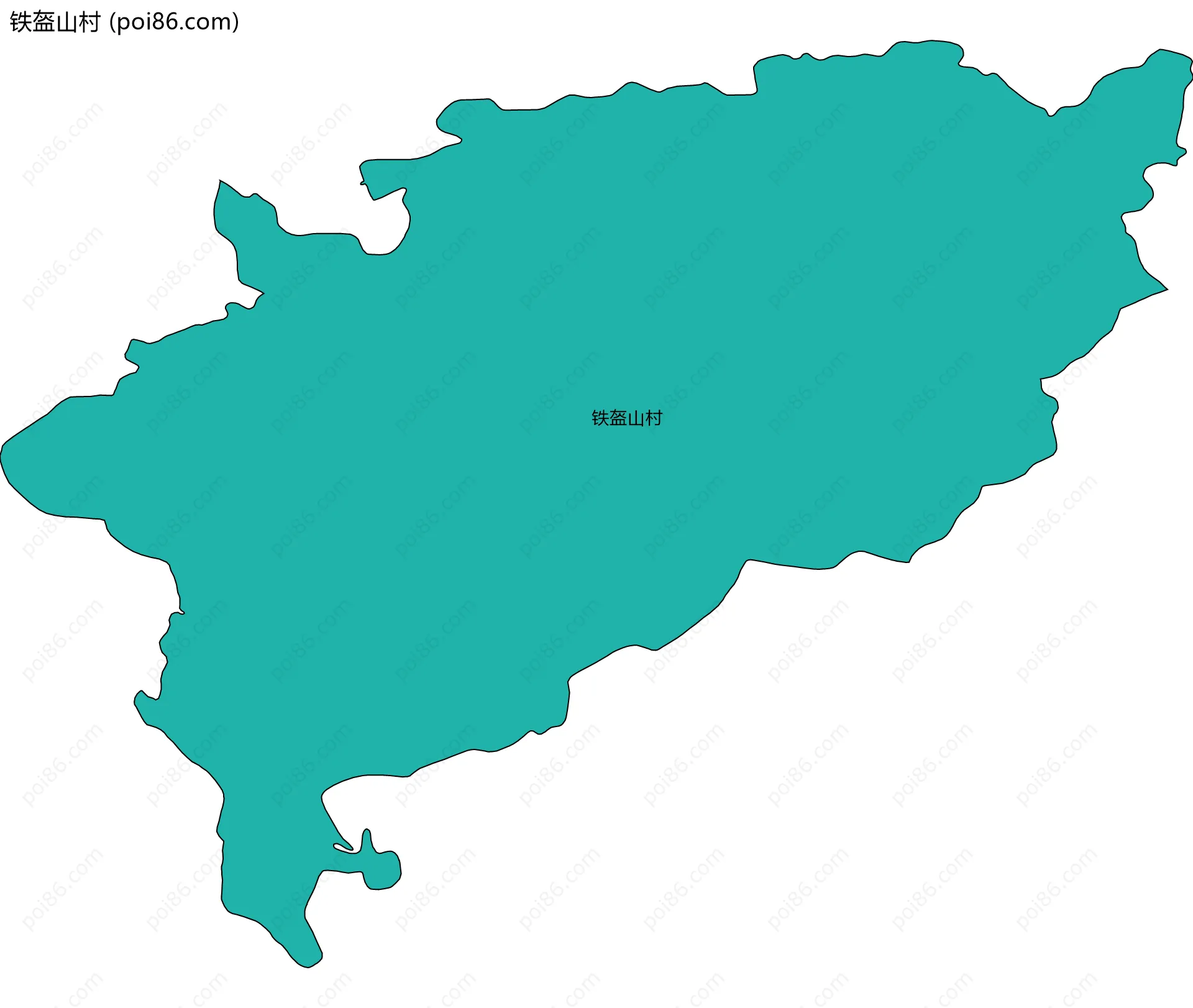 铁盔山村边界地图