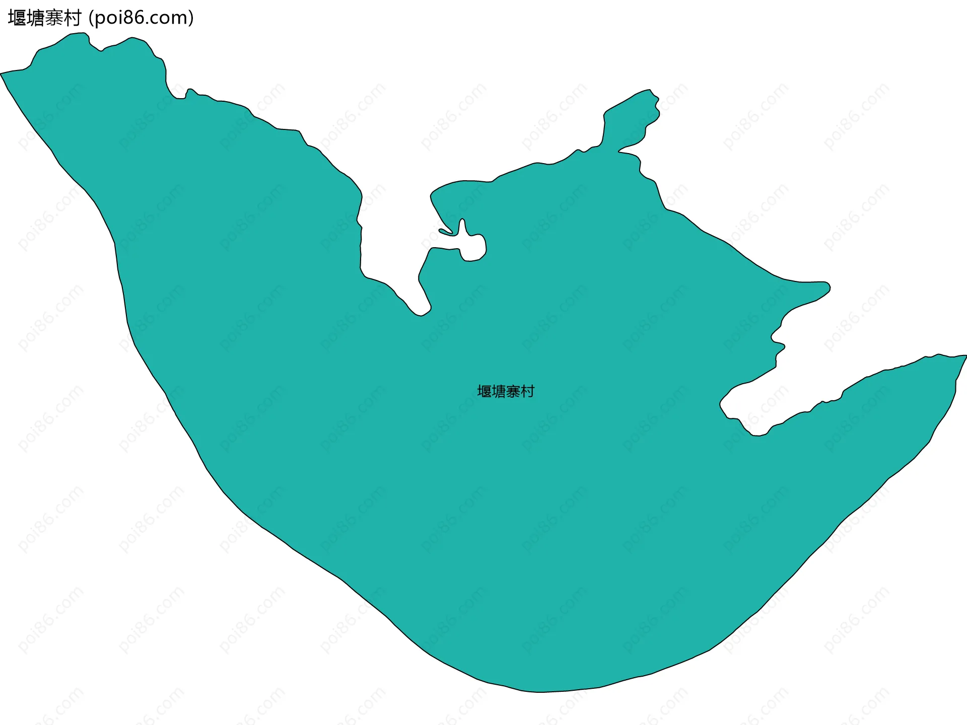 堰塘寨村边界地图