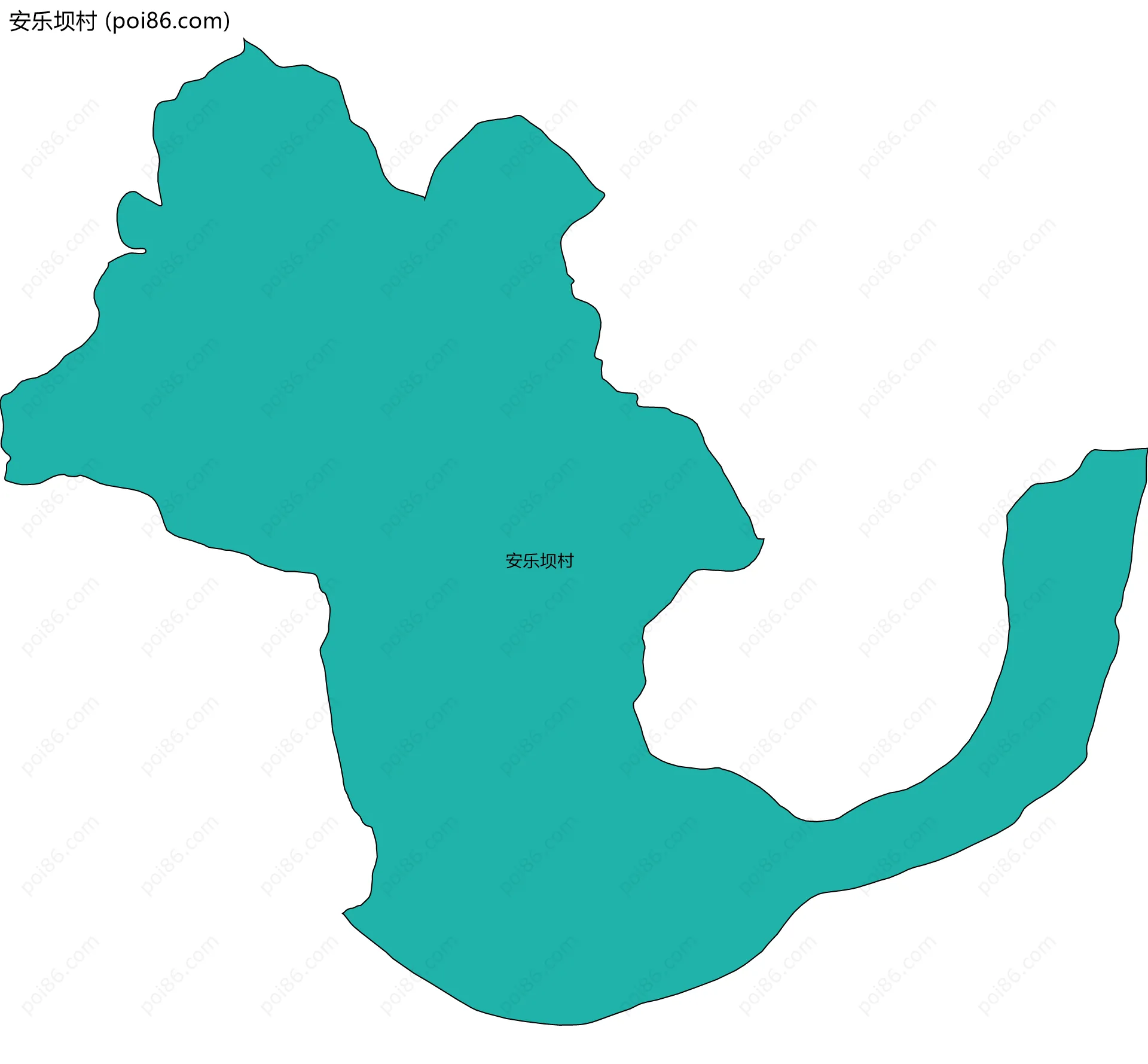 安乐坝村边界地图