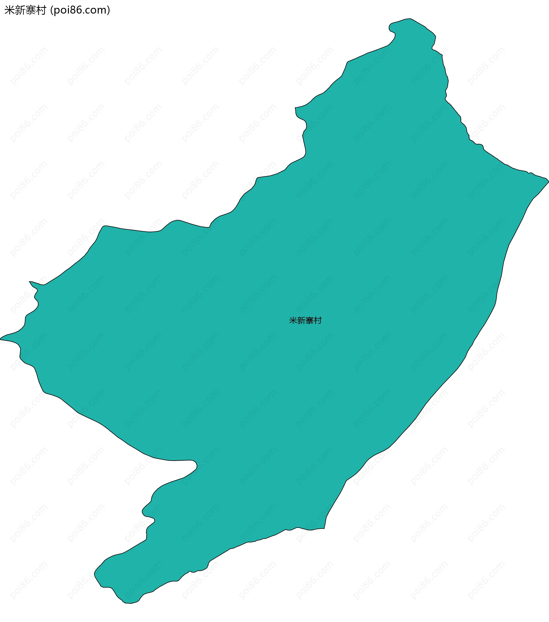 米新寨村边界地图