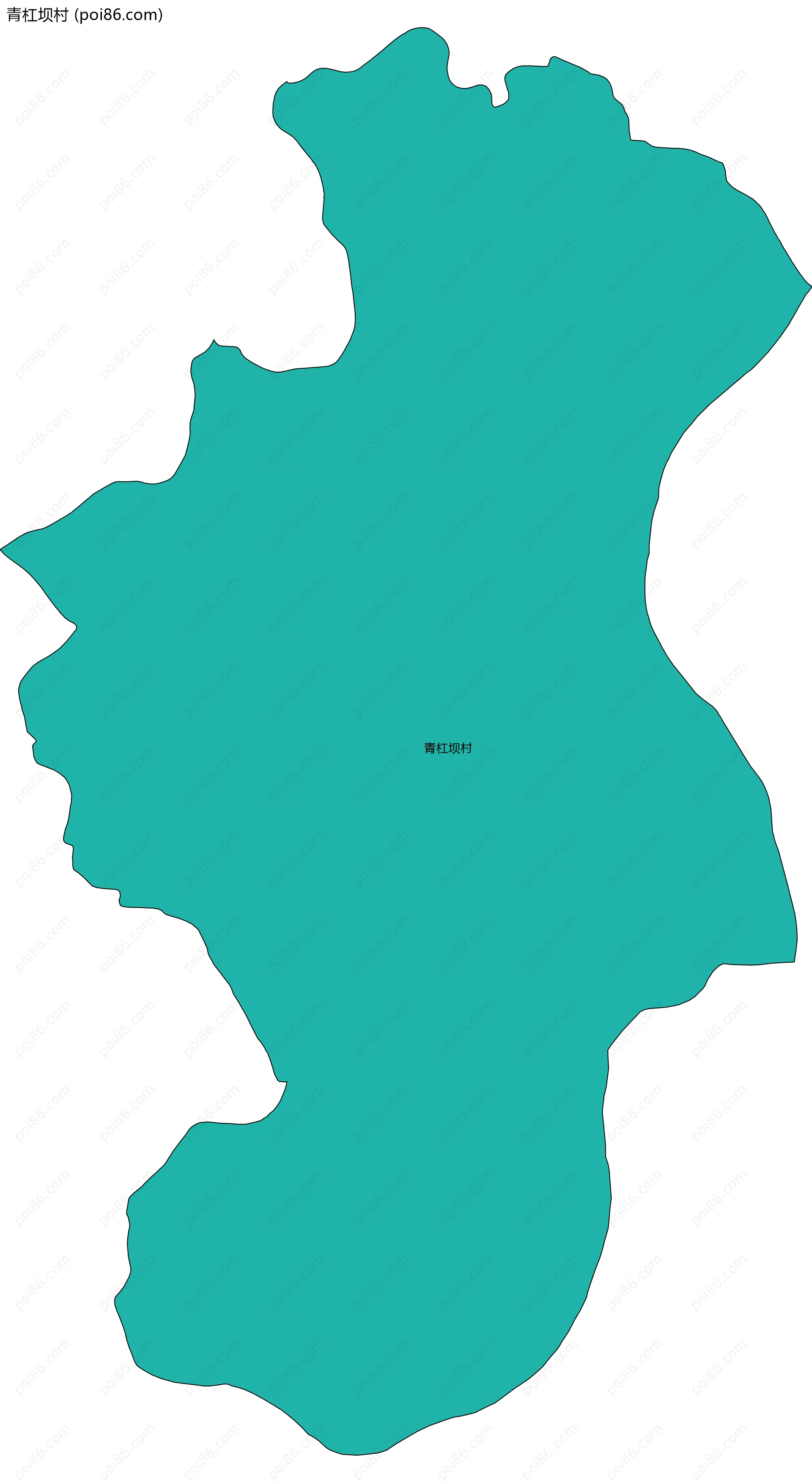 青杠坝村边界地图