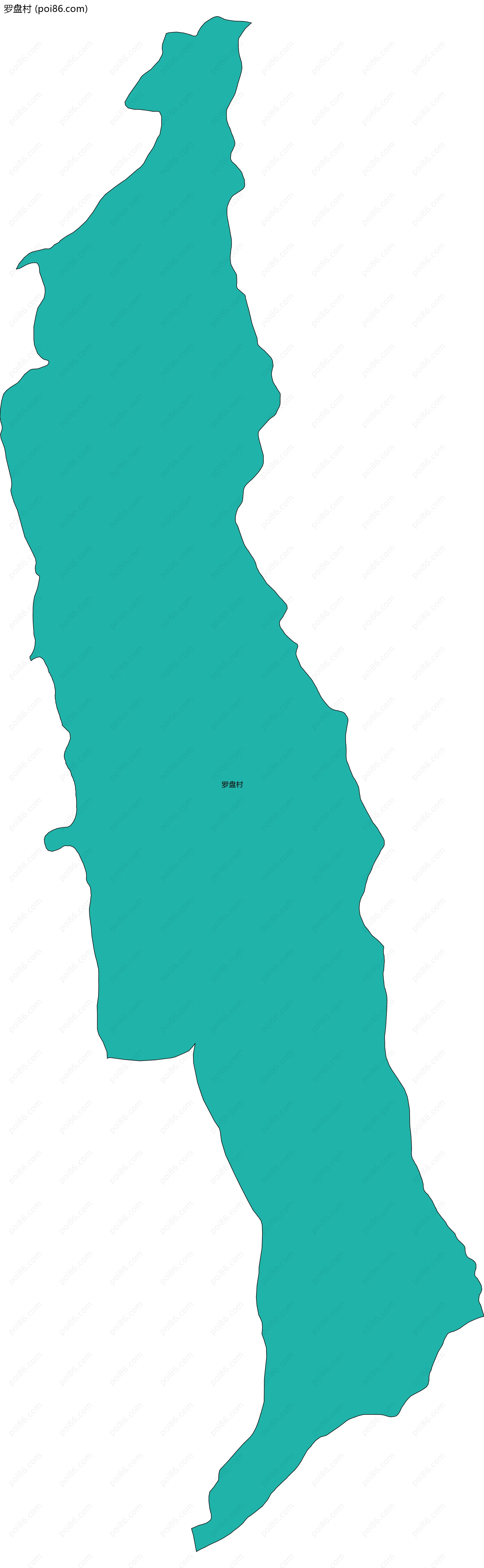 罗盘村边界地图