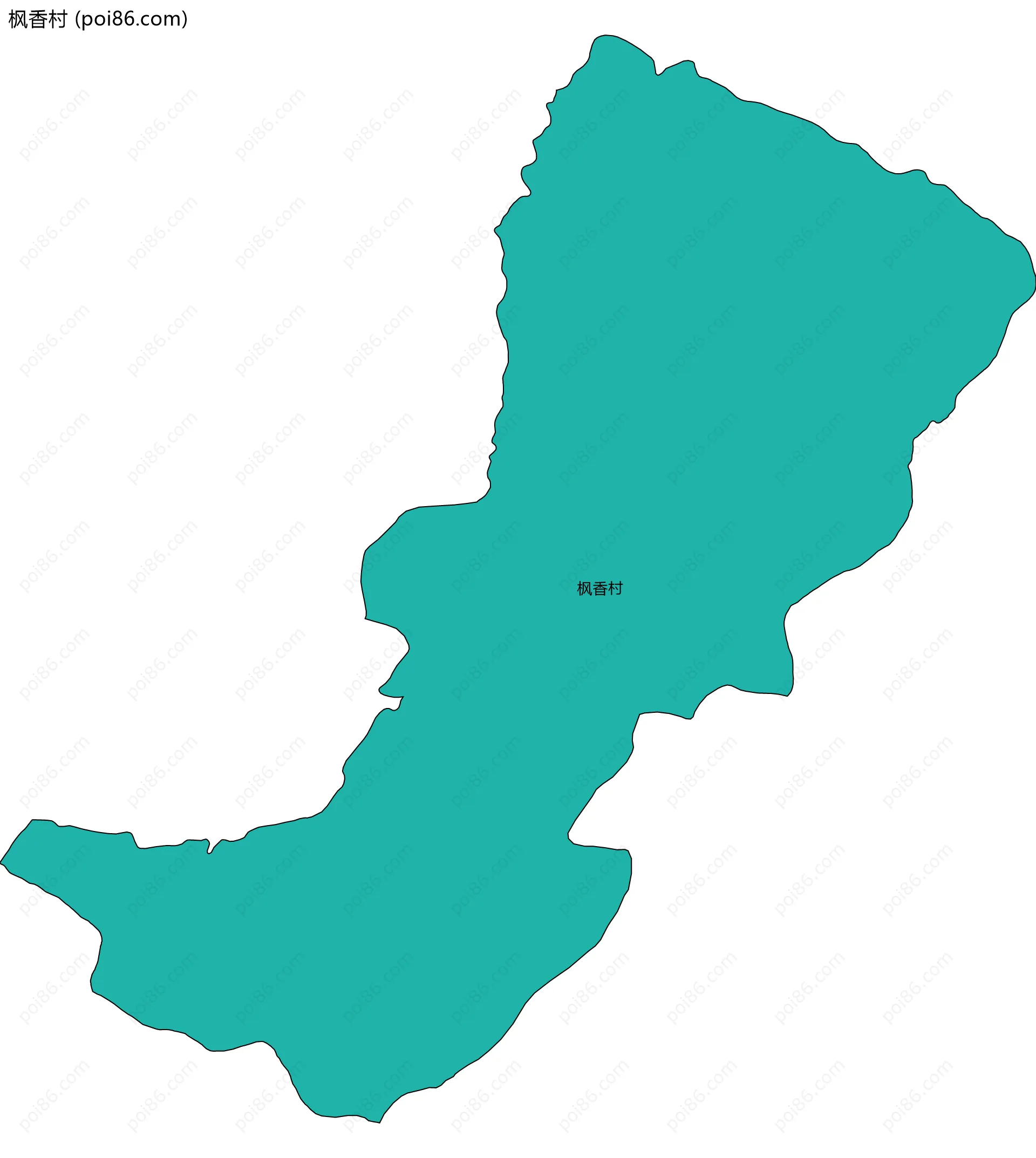 枫香村边界地图