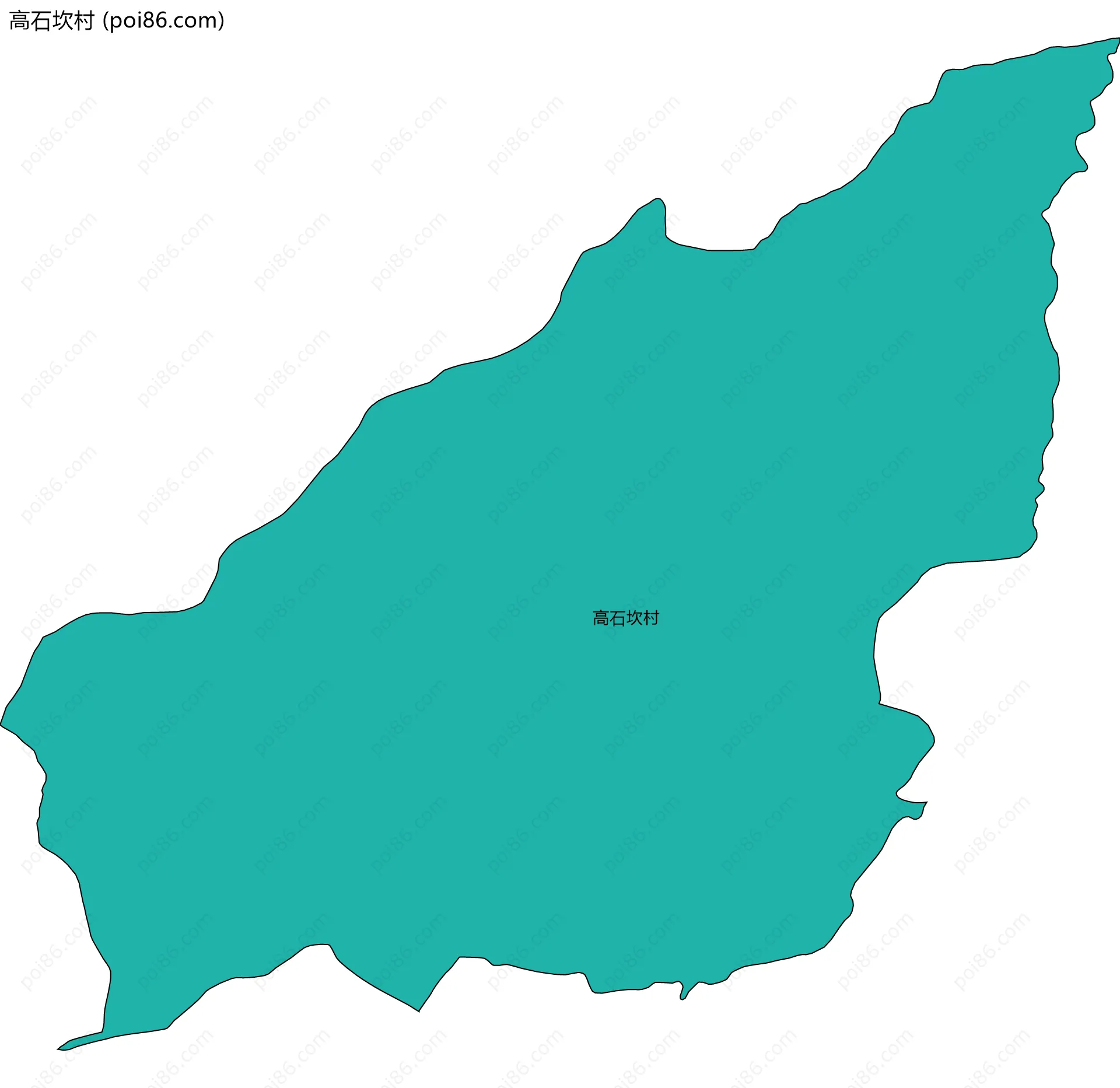 高石坎村边界地图