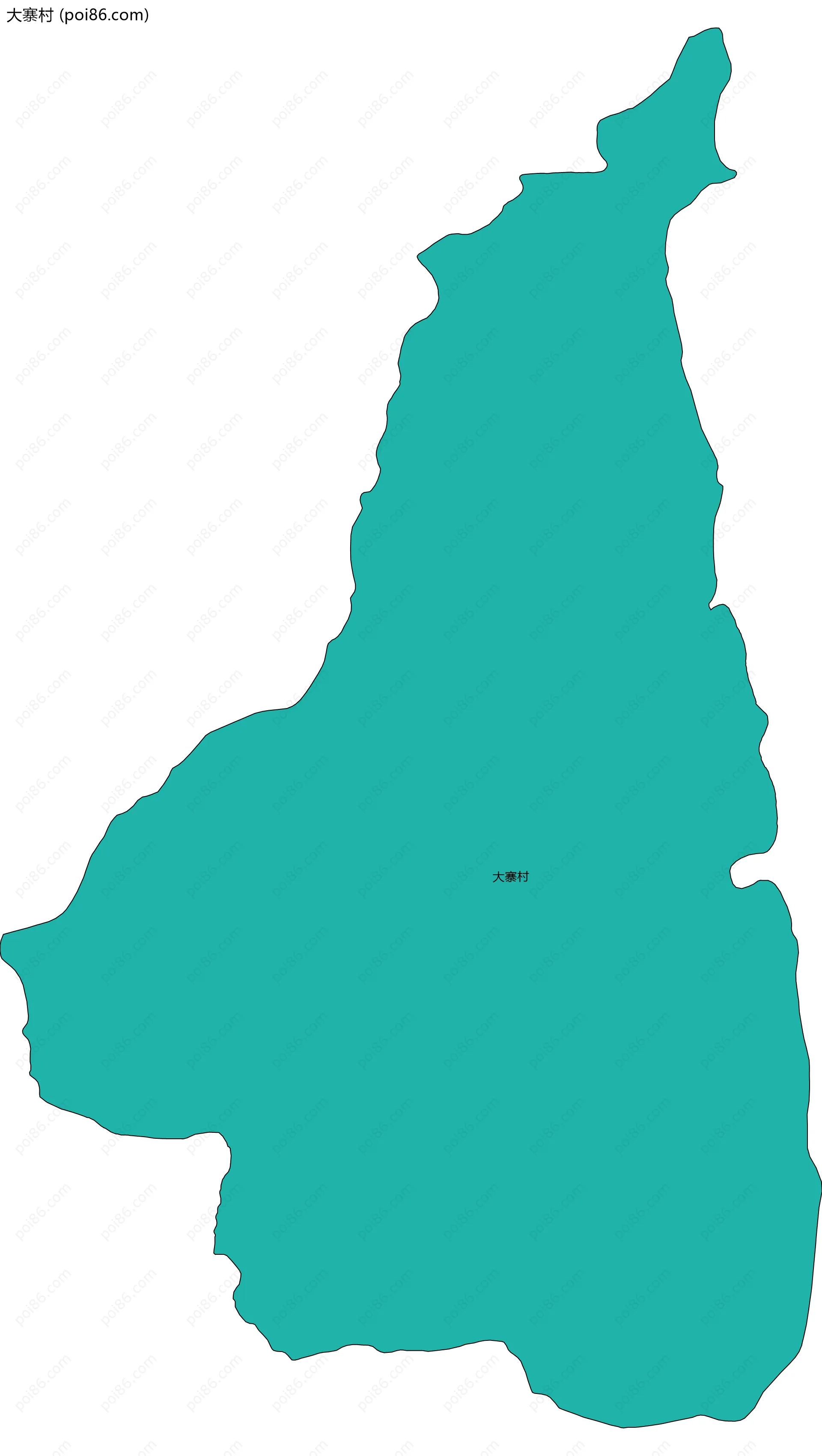 大寨村边界地图