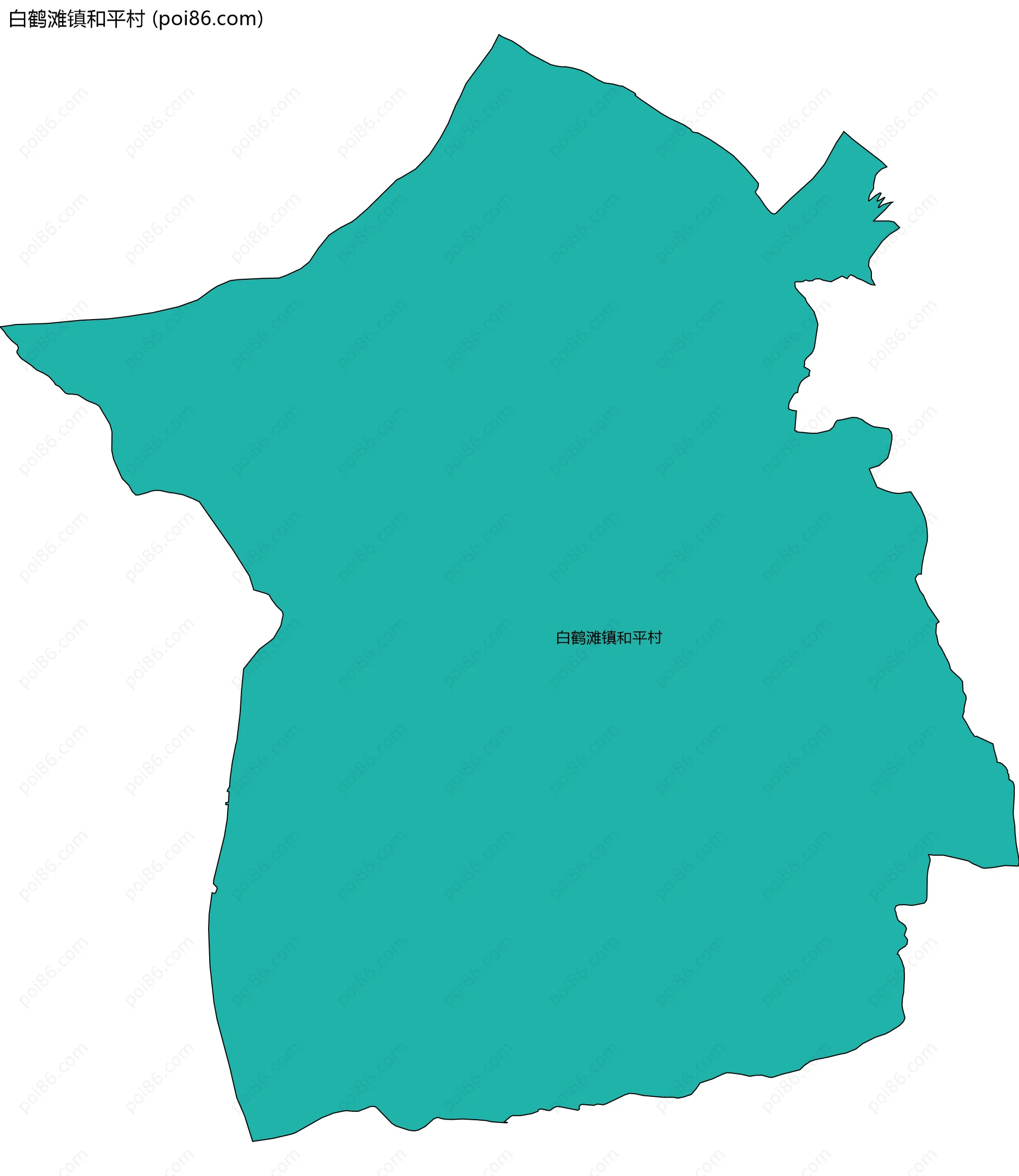 白鹤滩镇和平村边界地图