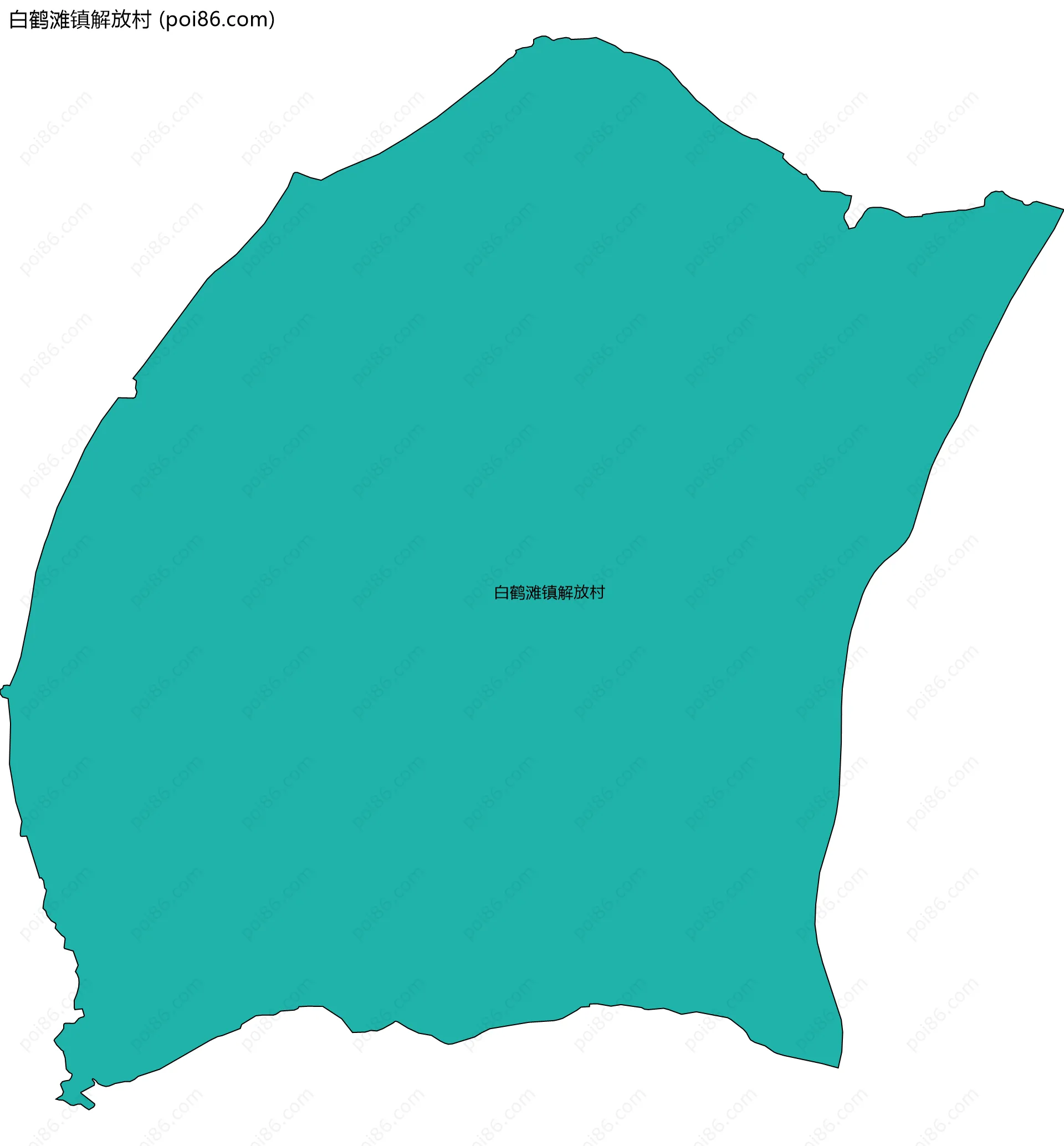 白鹤滩镇解放村边界地图