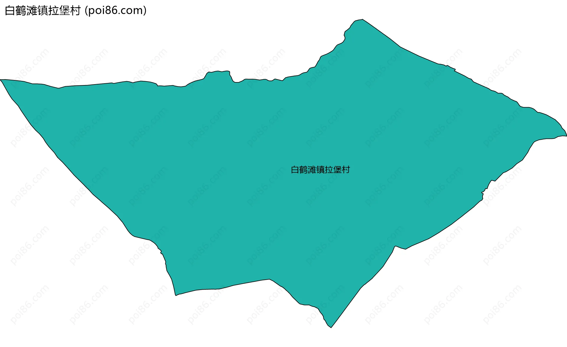 白鹤滩镇拉堡村边界地图