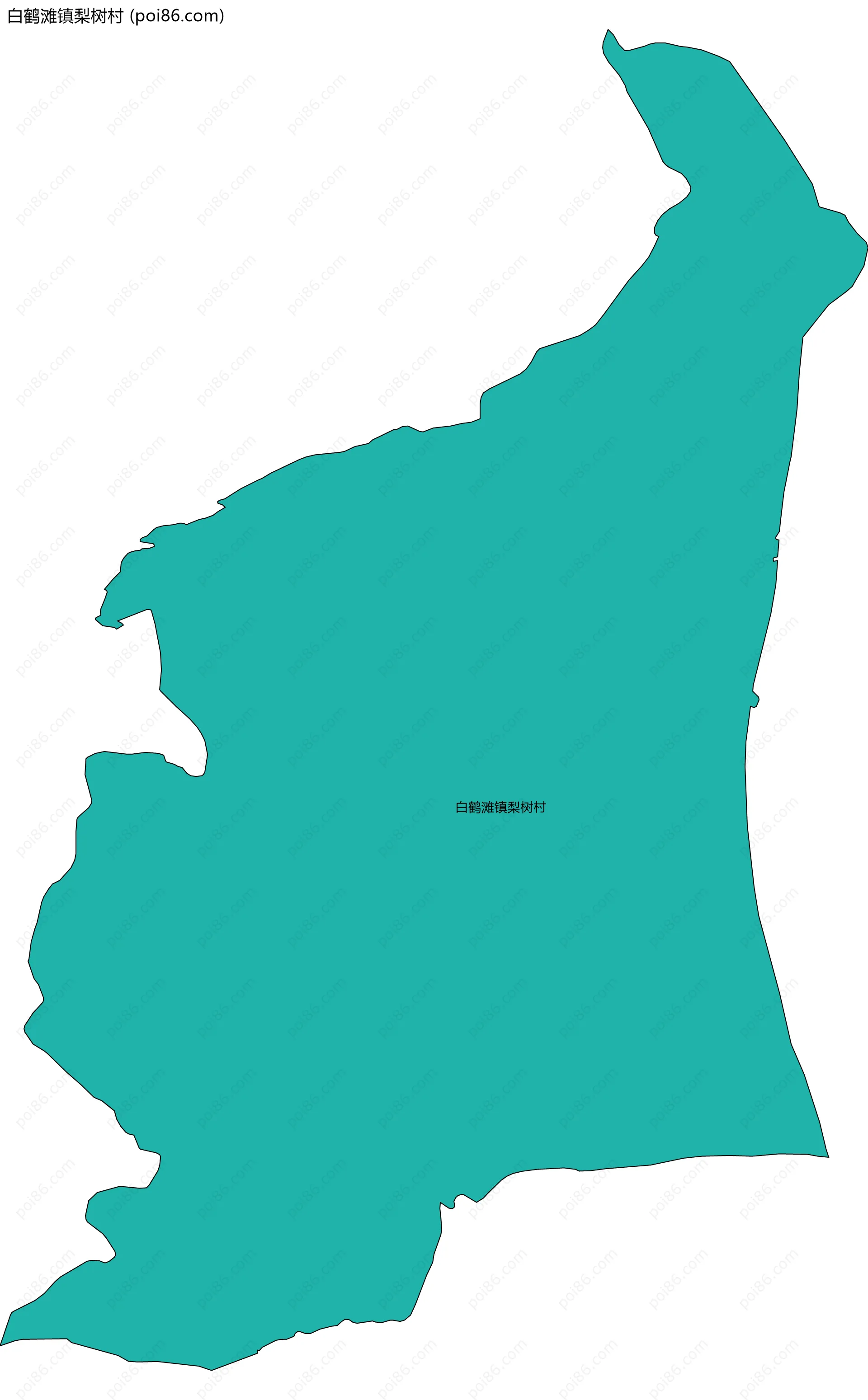 白鹤滩镇梨树村边界地图