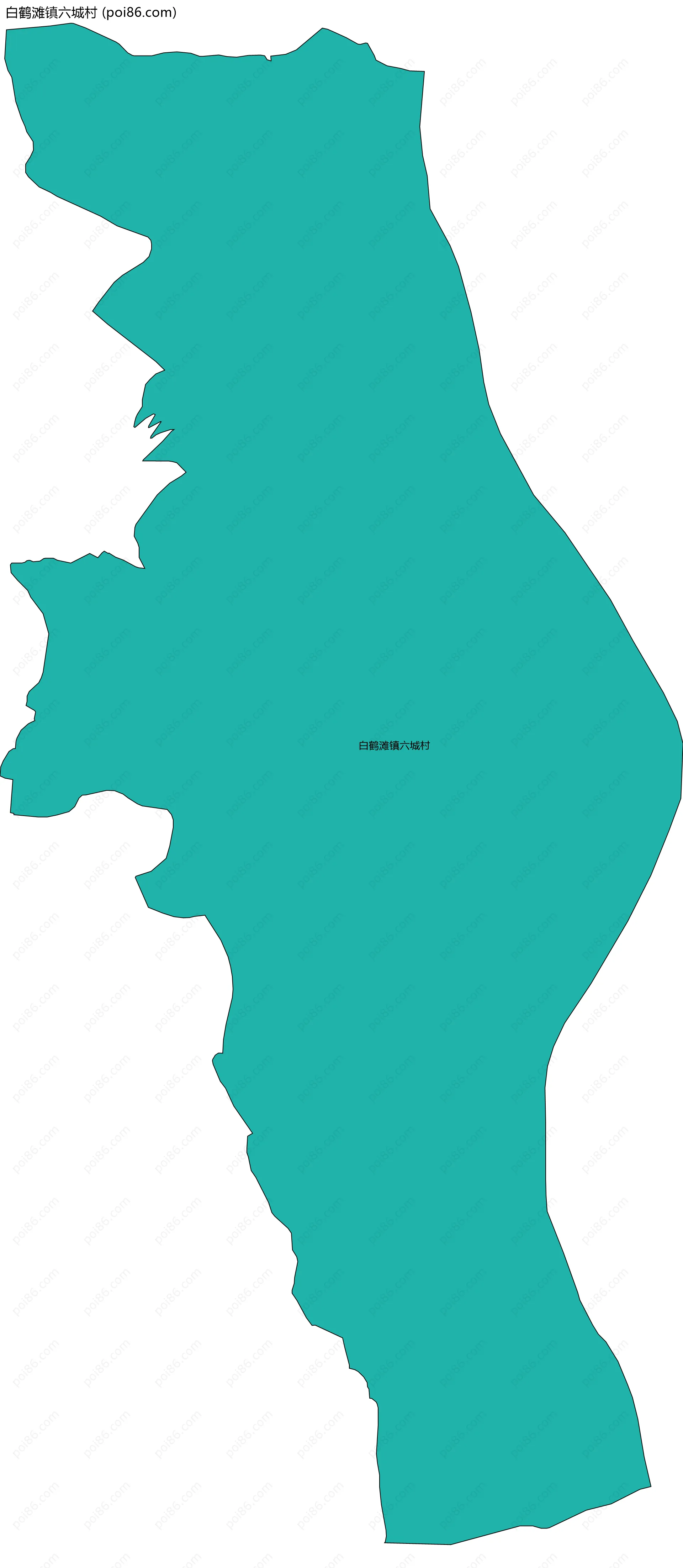 白鹤滩镇六城村边界地图