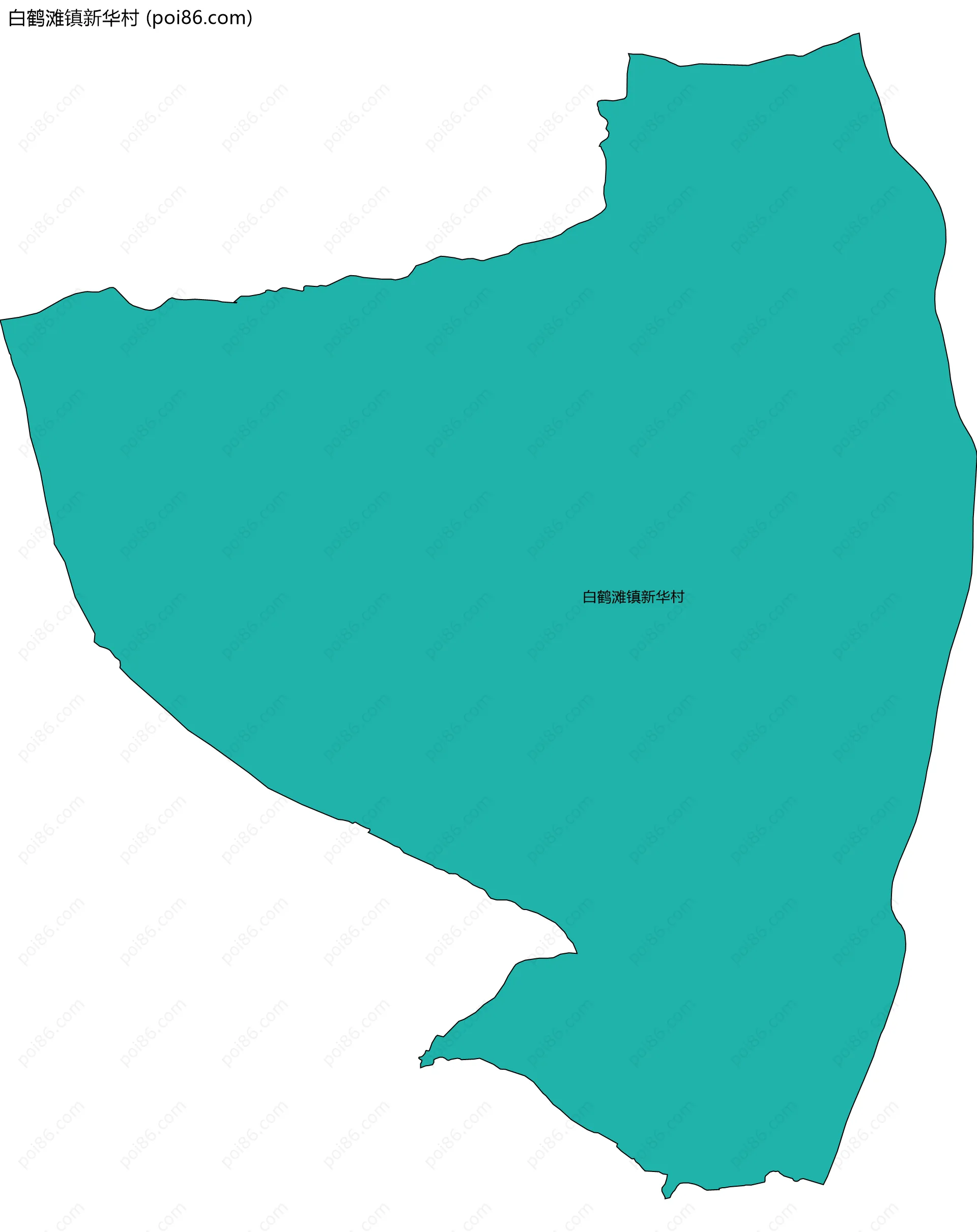 白鹤滩镇新华村边界地图