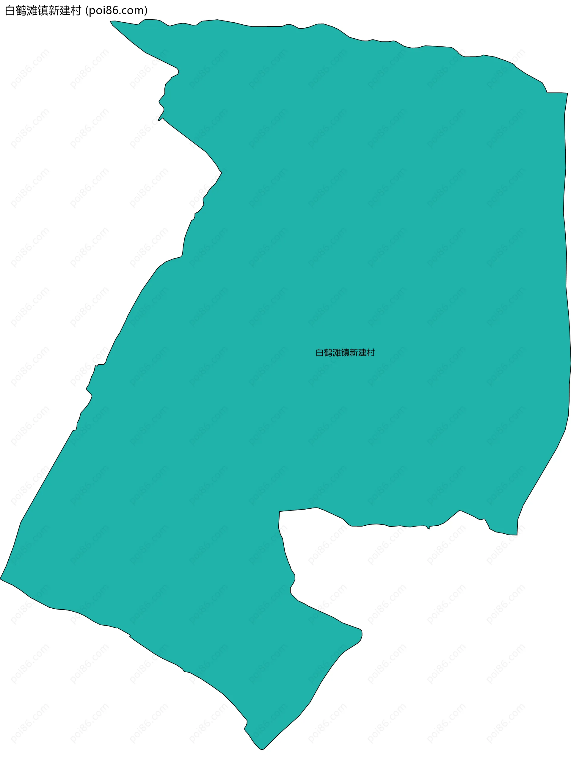 白鹤滩镇新建村边界地图
