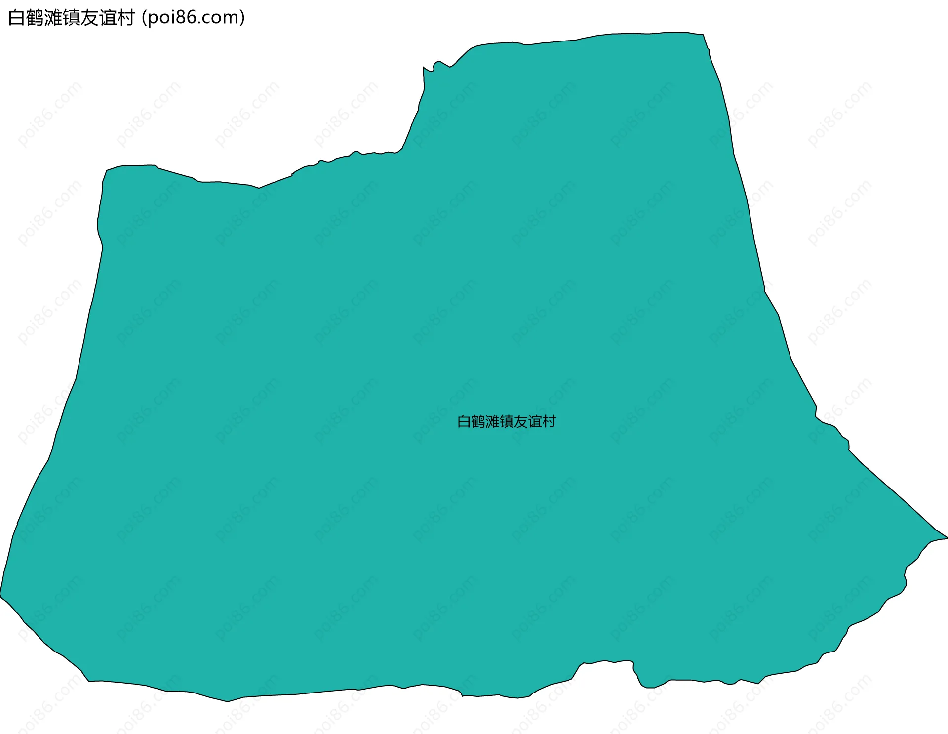 白鹤滩镇友谊村边界地图