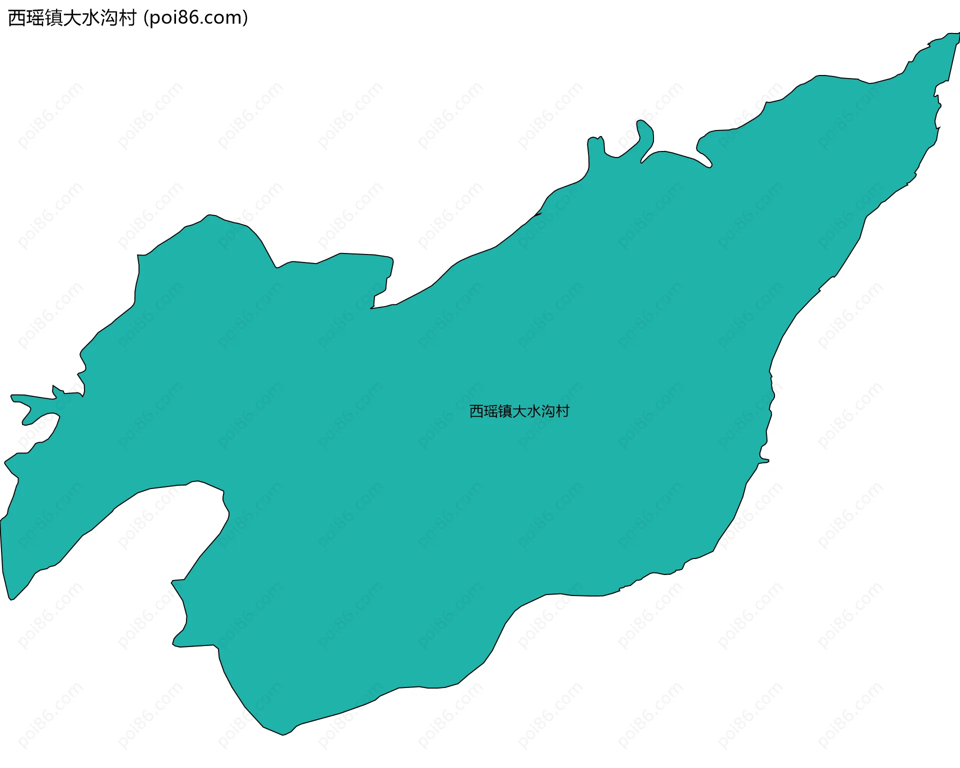 西瑶镇大水沟村边界地图