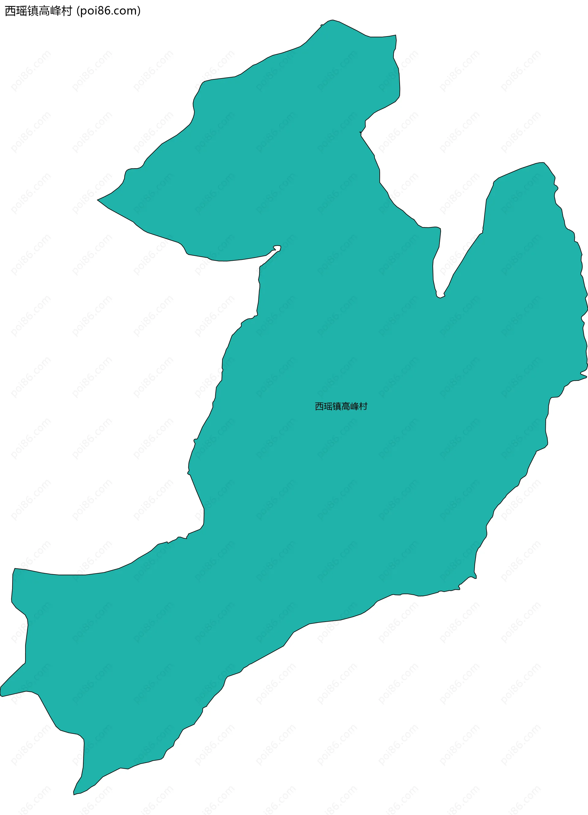 西瑶镇高峰村边界地图