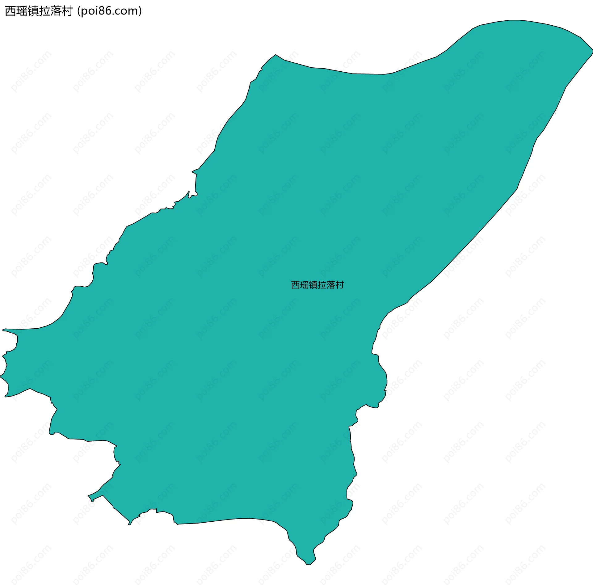 西瑶镇拉落村边界地图