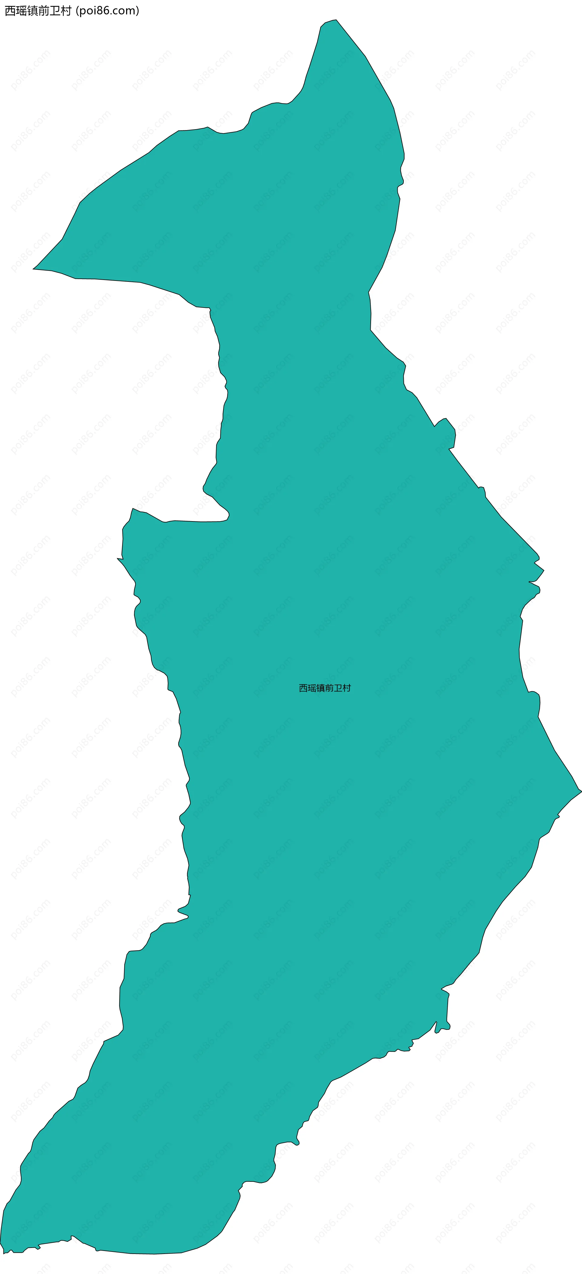 西瑶镇前卫村边界地图