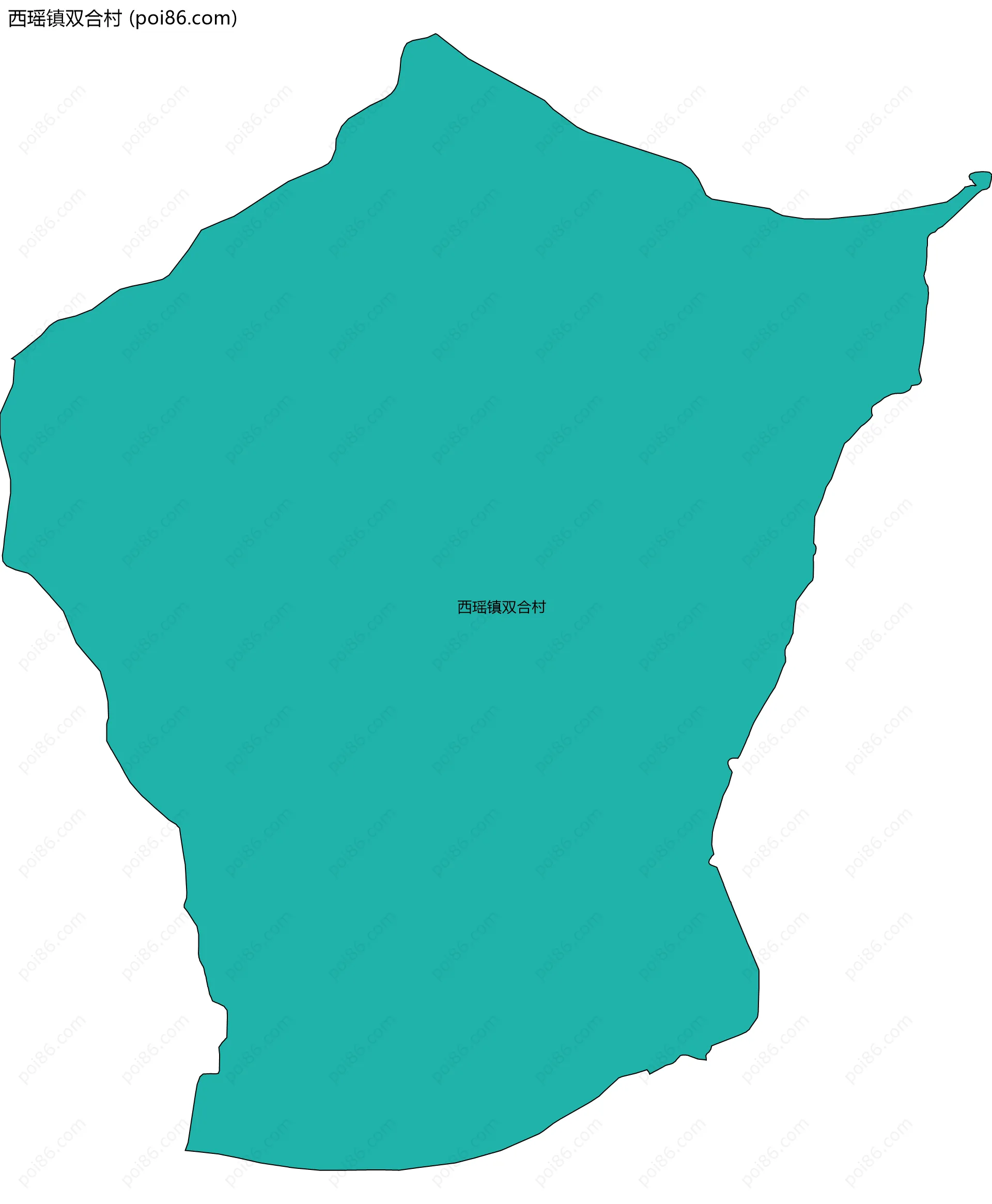 西瑶镇双合村边界地图