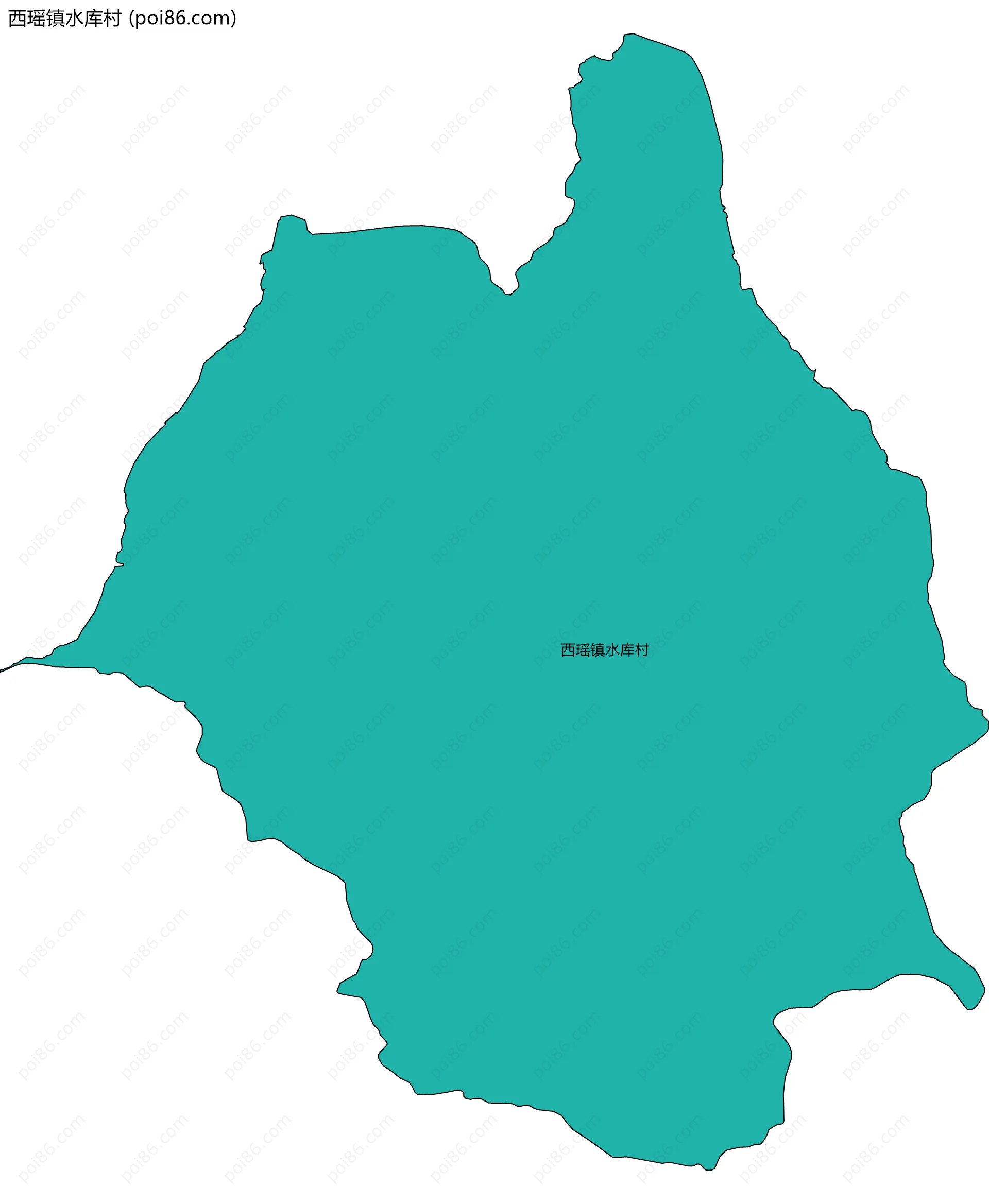 西瑶镇水库村边界地图
