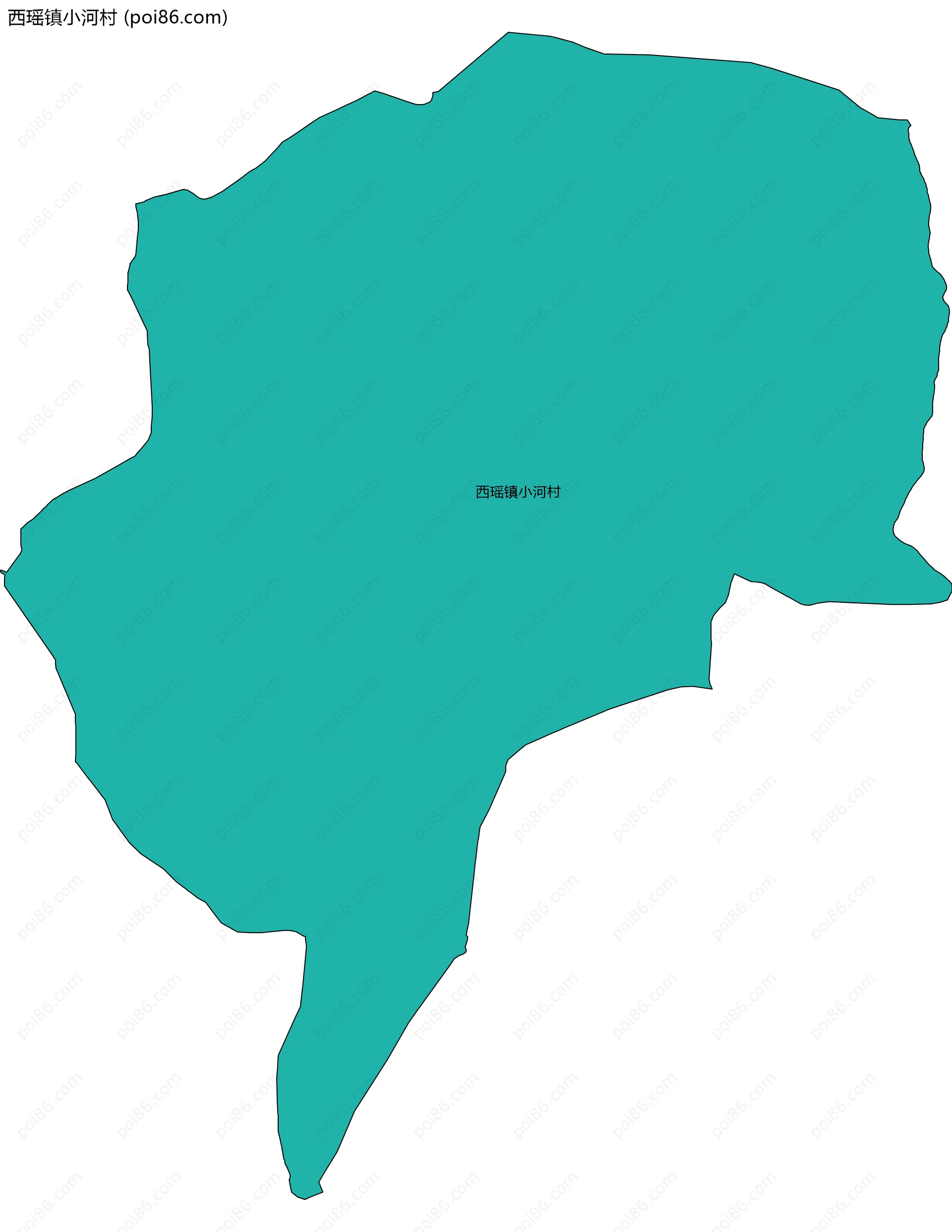 西瑶镇小河村边界地图