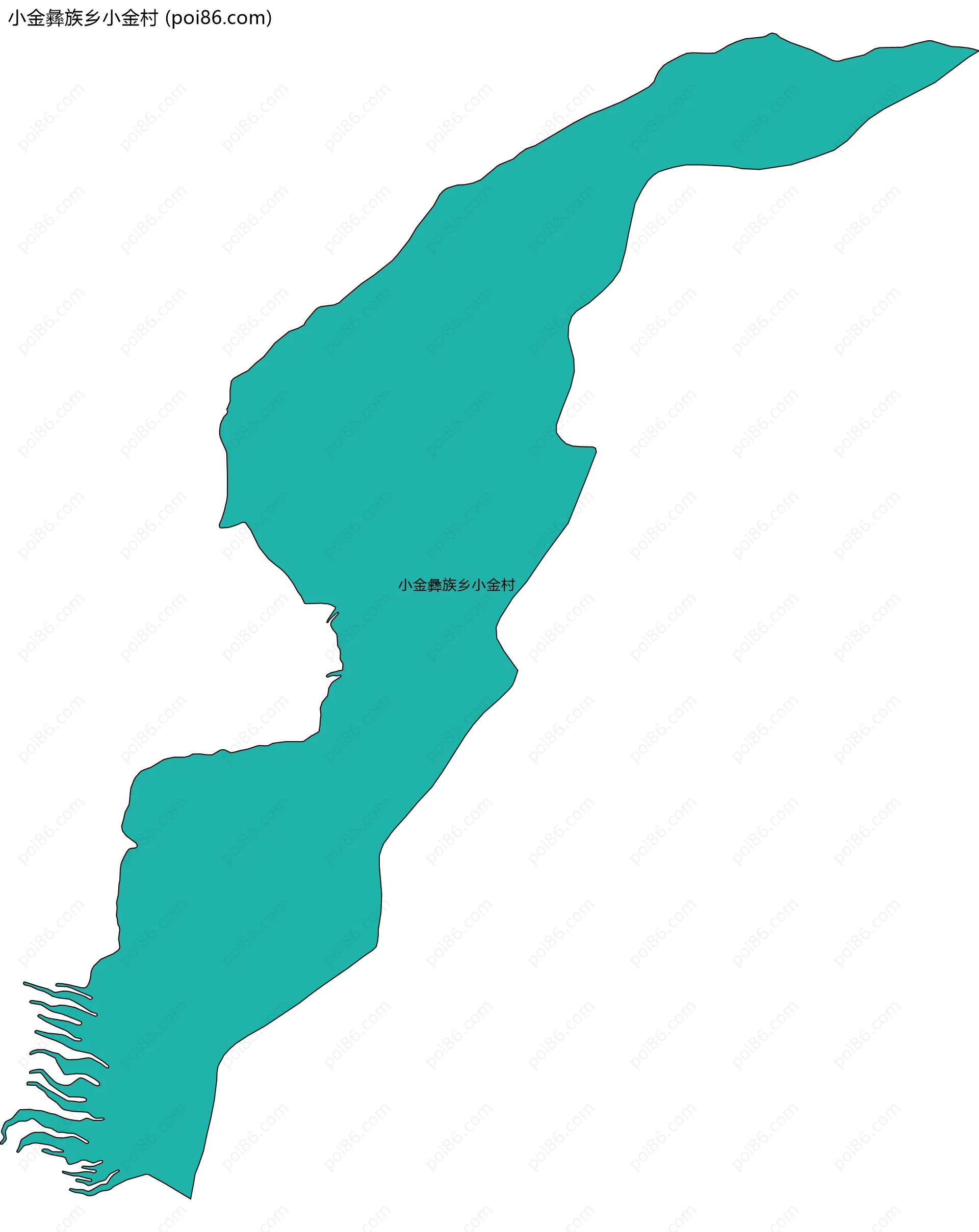 小金彝族乡小金村边界地图