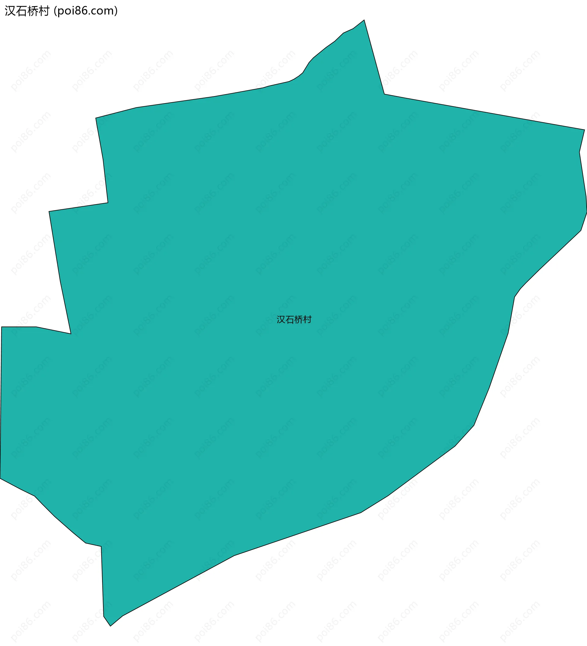 汉石桥村边界地图