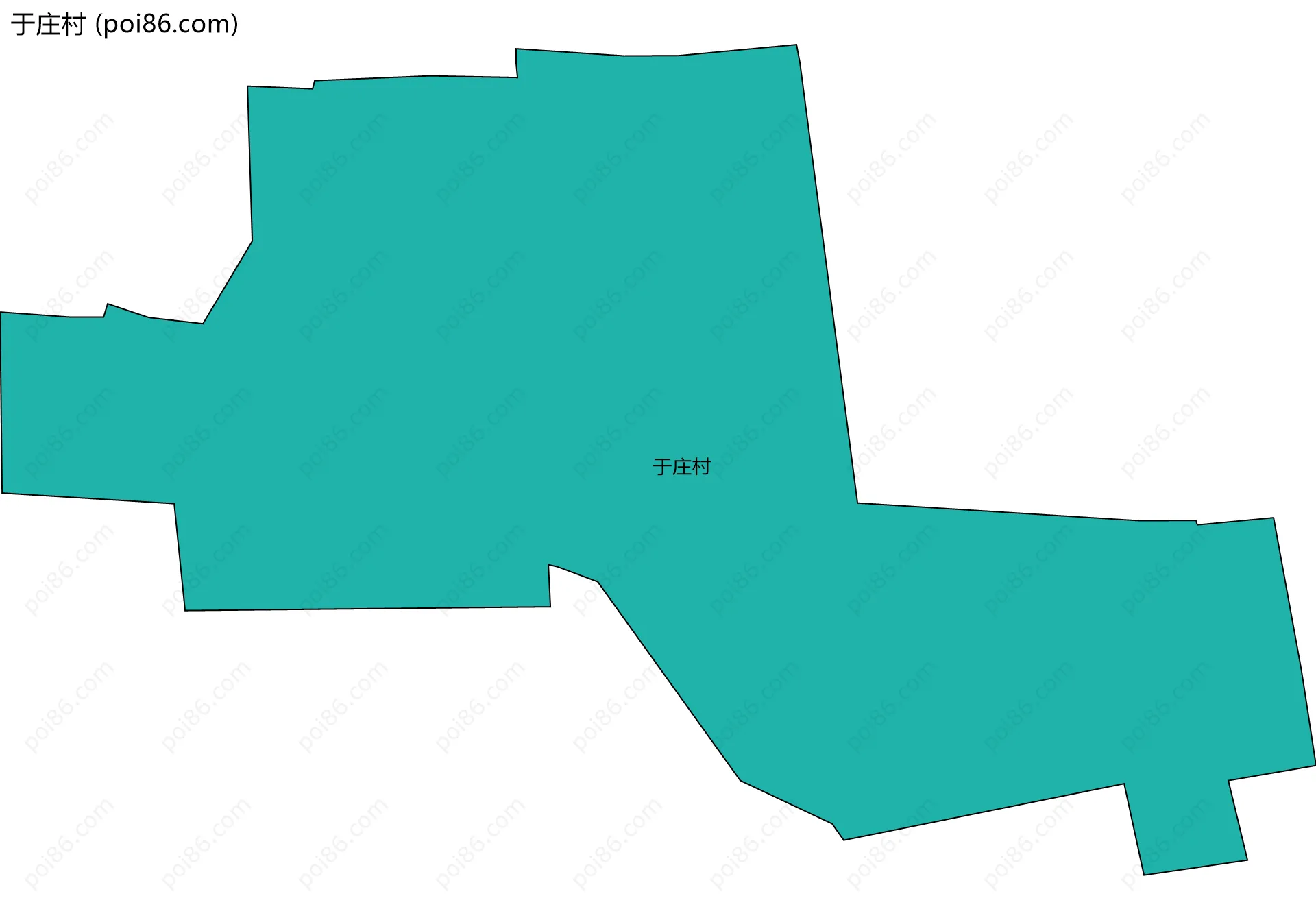 于庄村边界地图