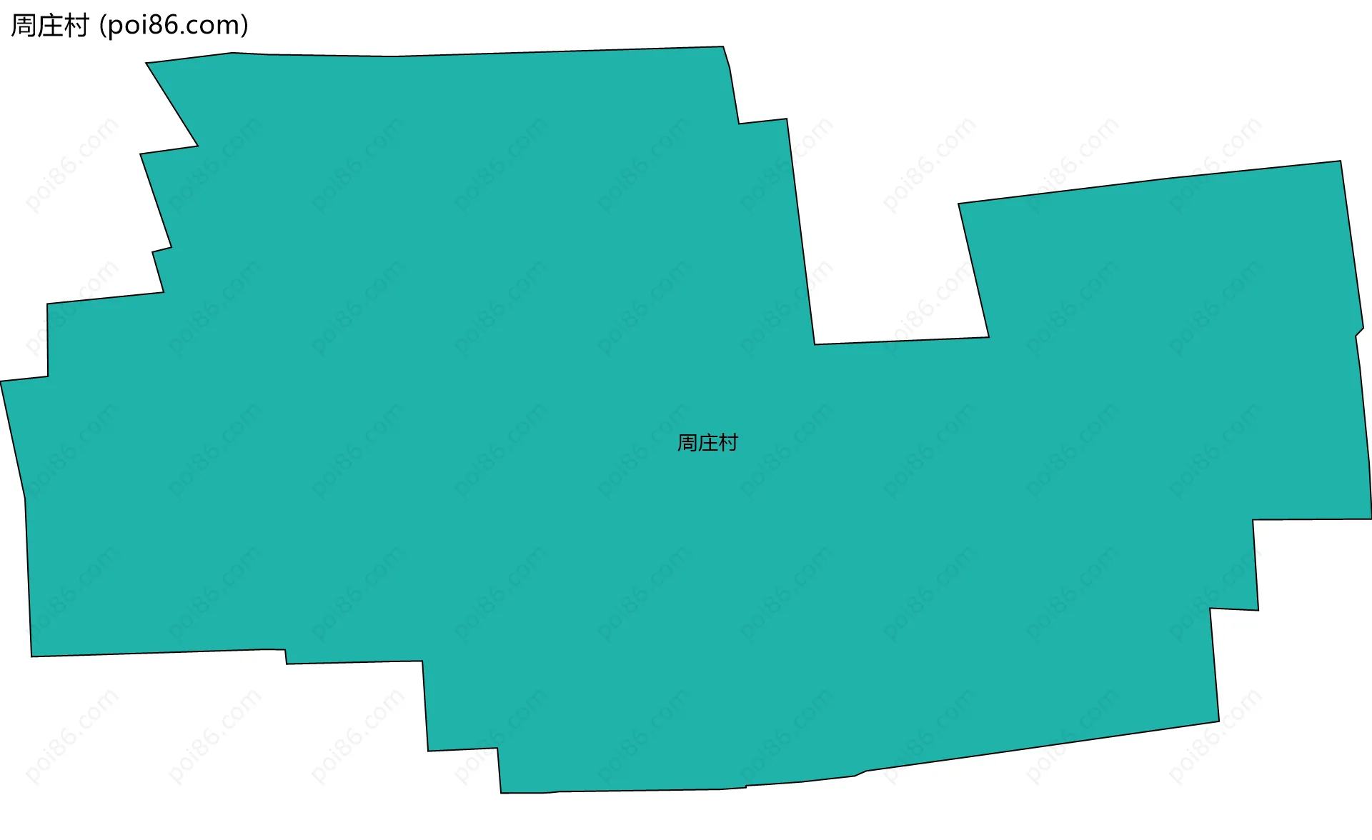 周庄村边界地图