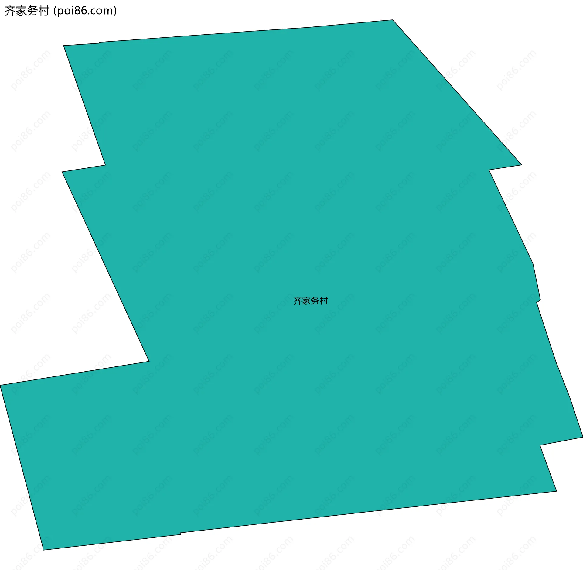 齐家务村边界地图
