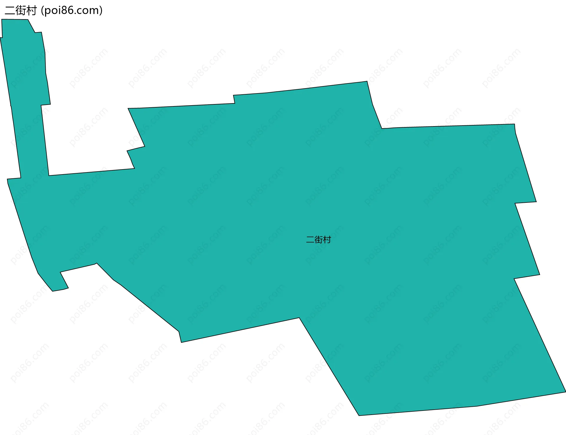 二街村边界地图