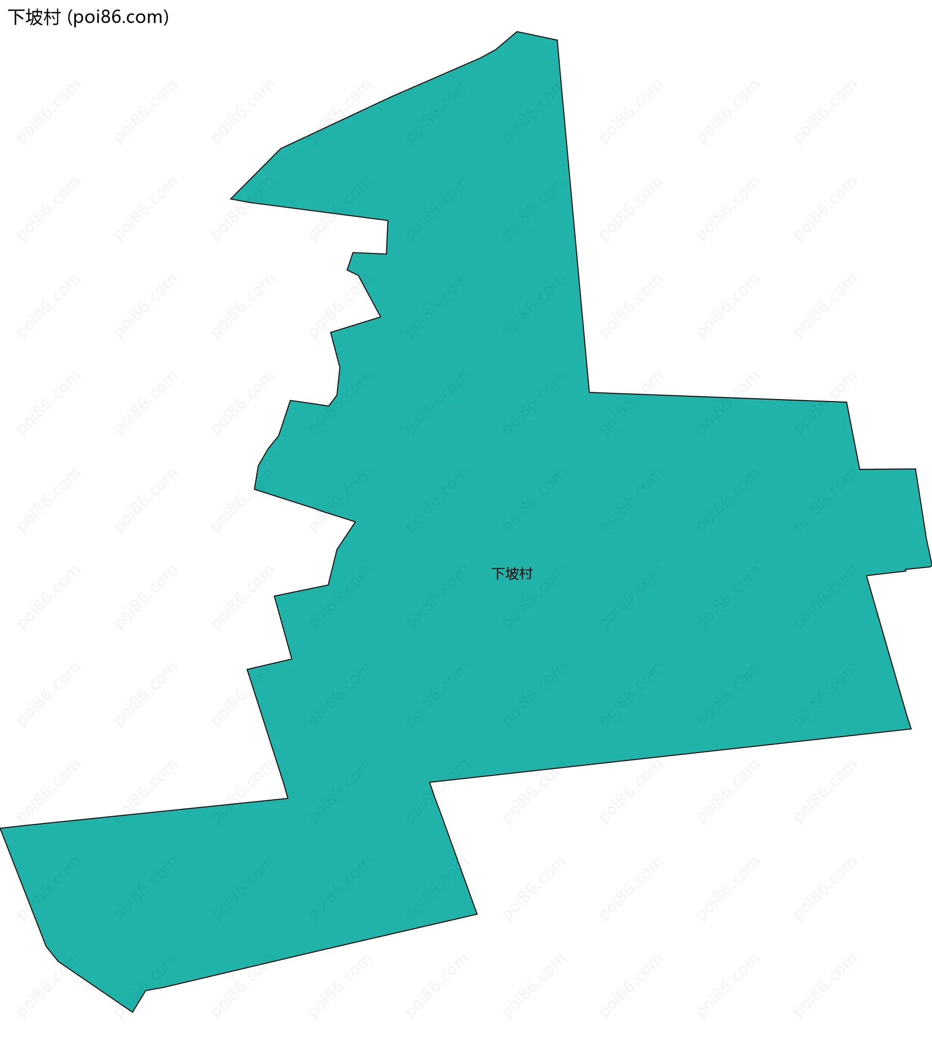 下坡村边界地图