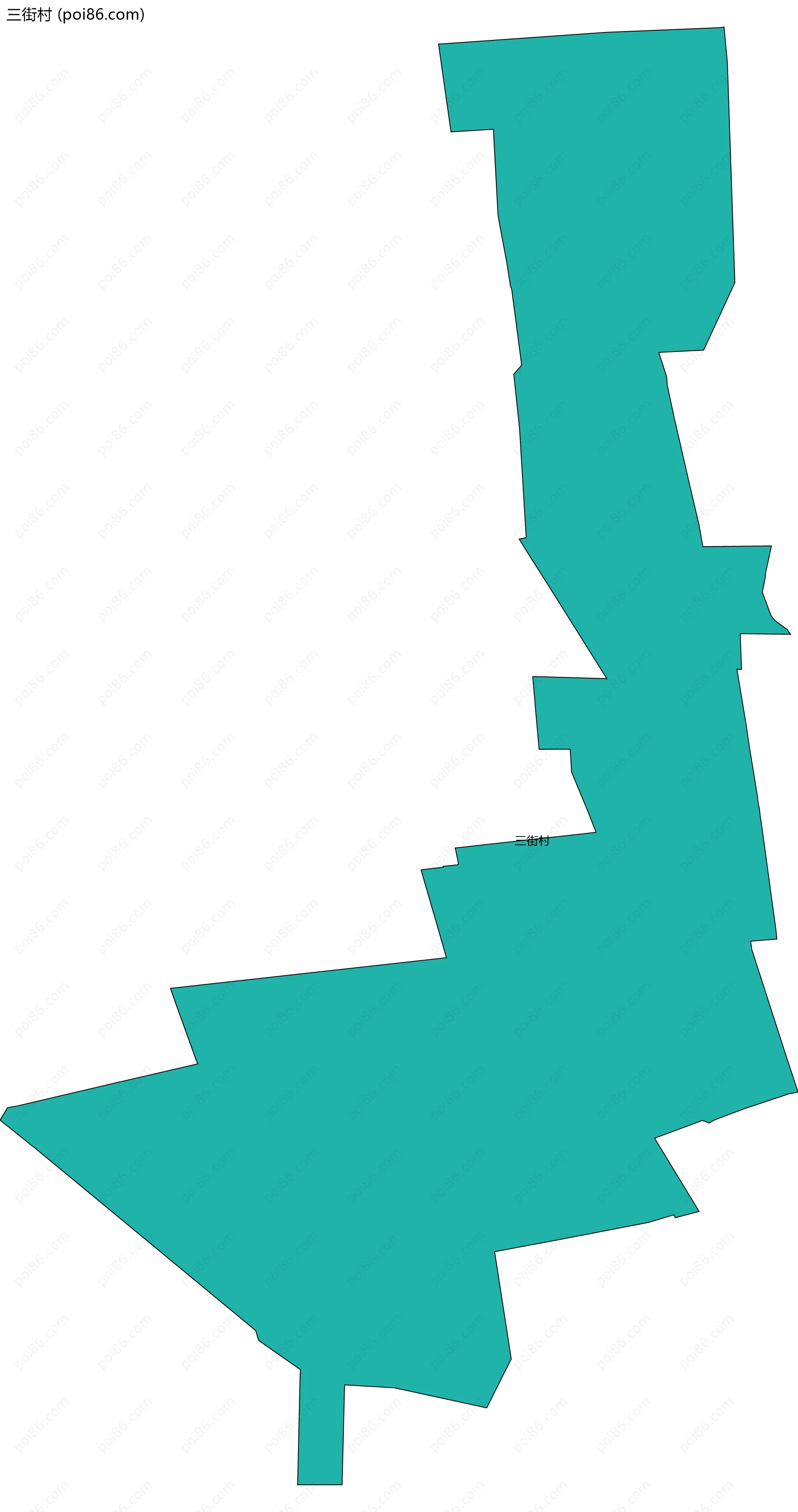 三街村边界地图