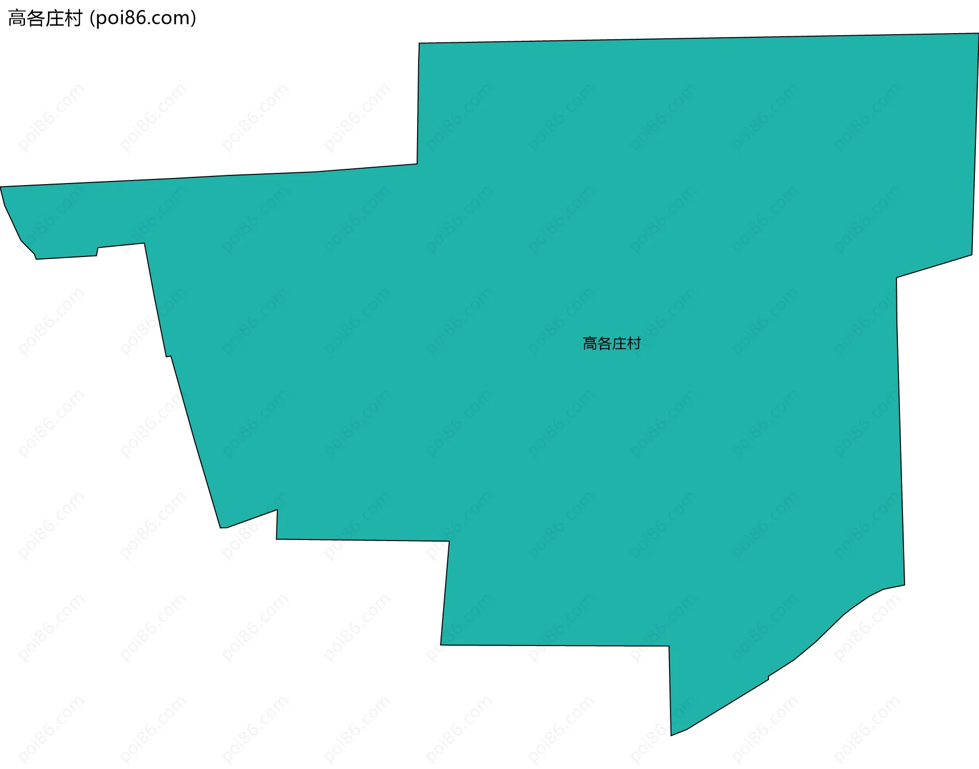 高各庄村边界地图