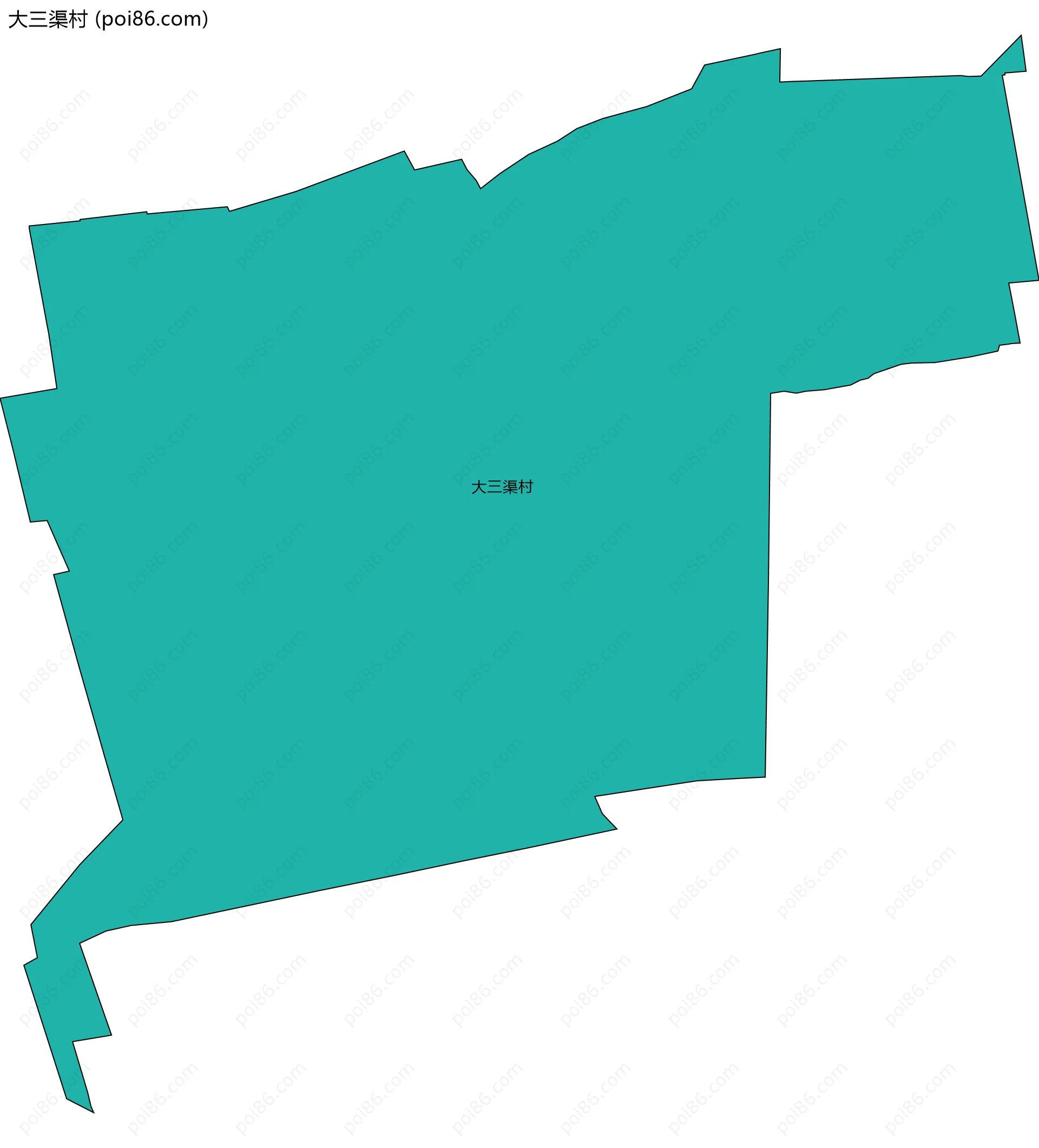 大三渠村边界地图