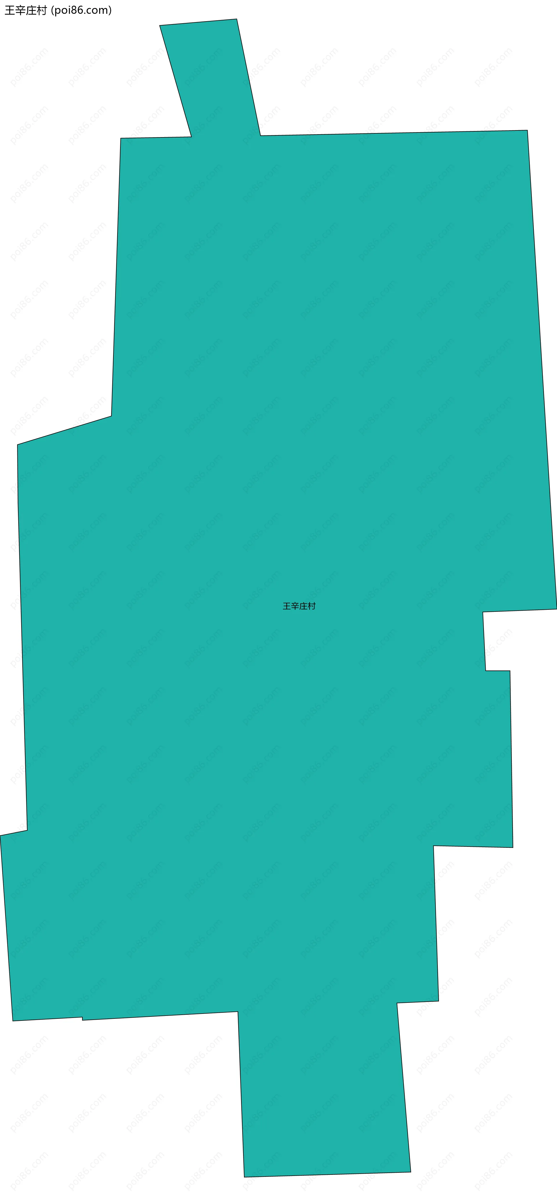 王辛庄村边界地图