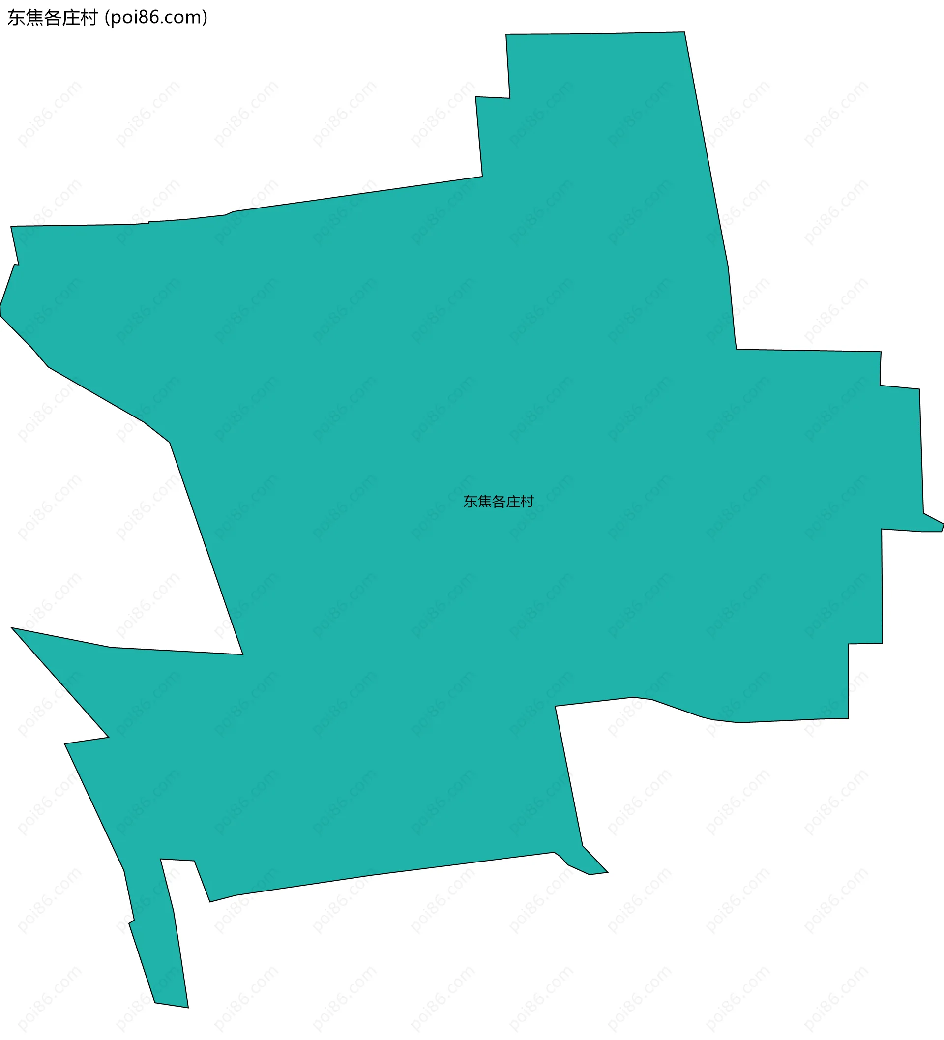 东焦各庄村边界地图