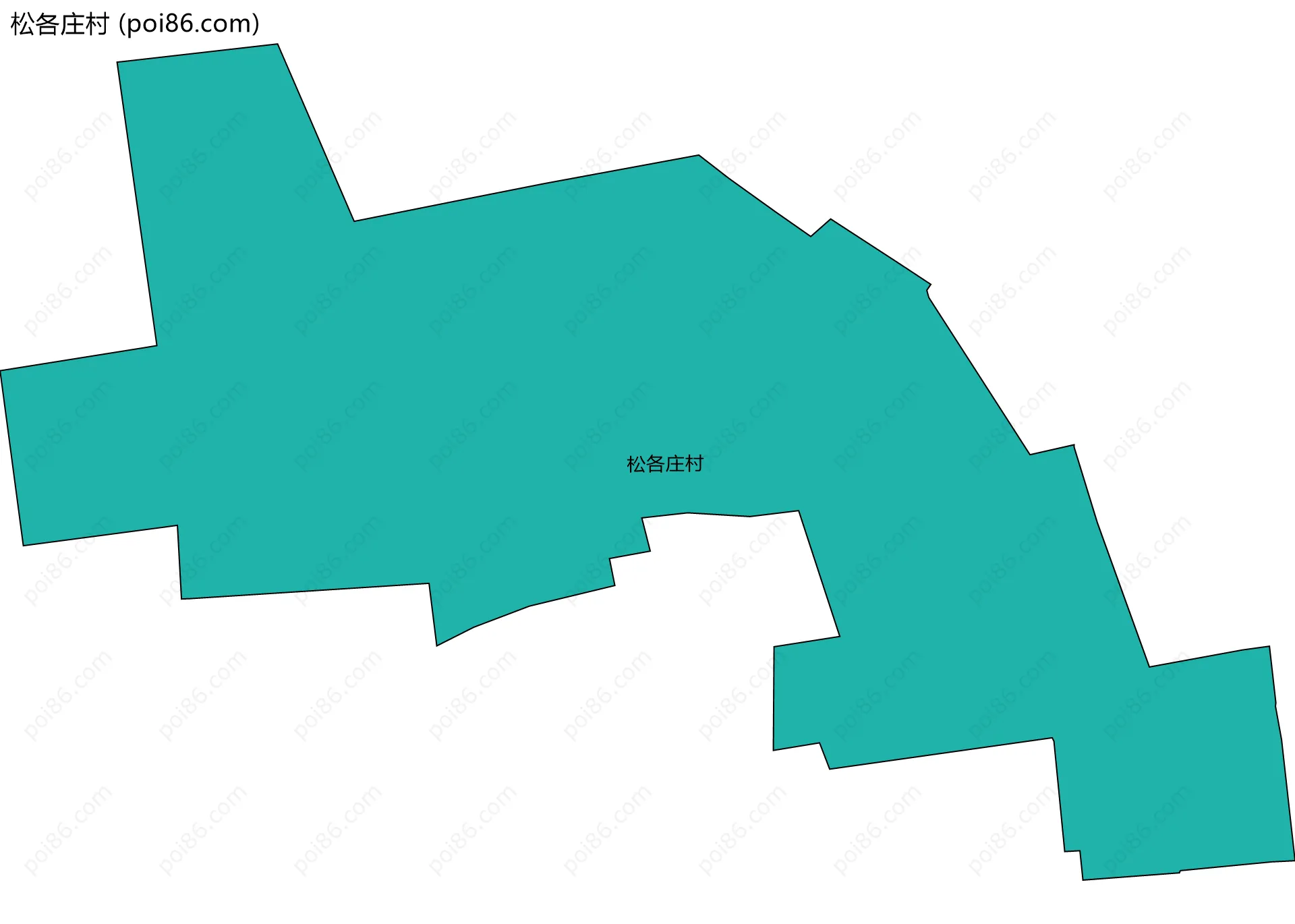 松各庄村边界地图