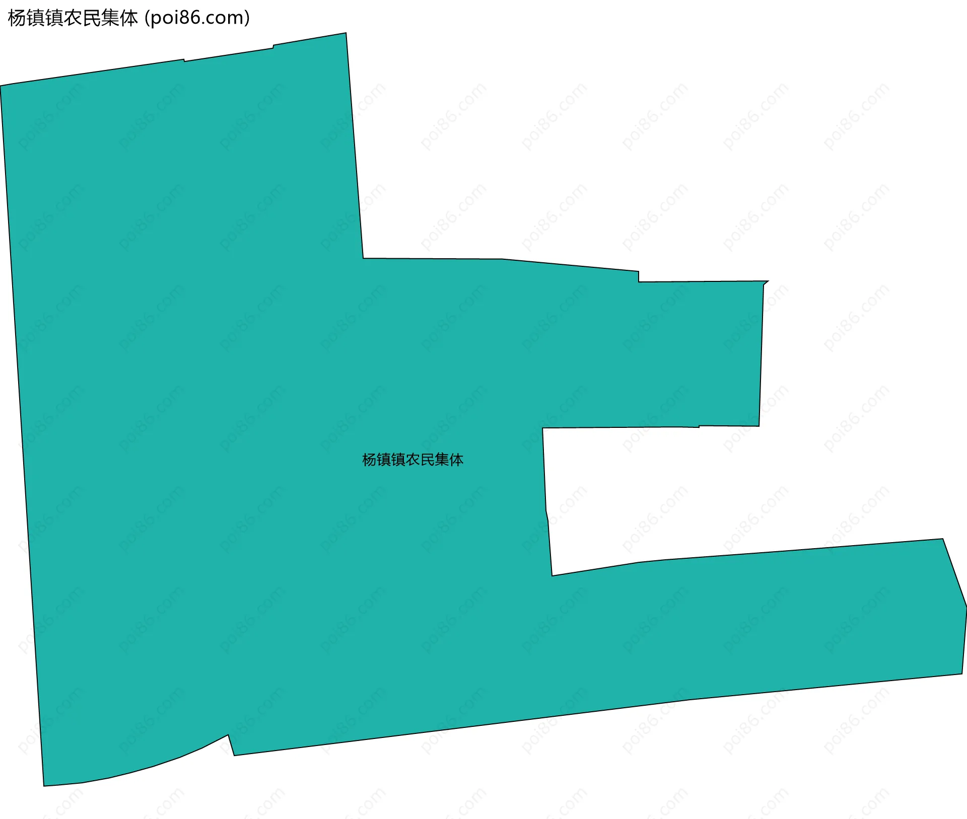 杨镇镇农民集体边界地图