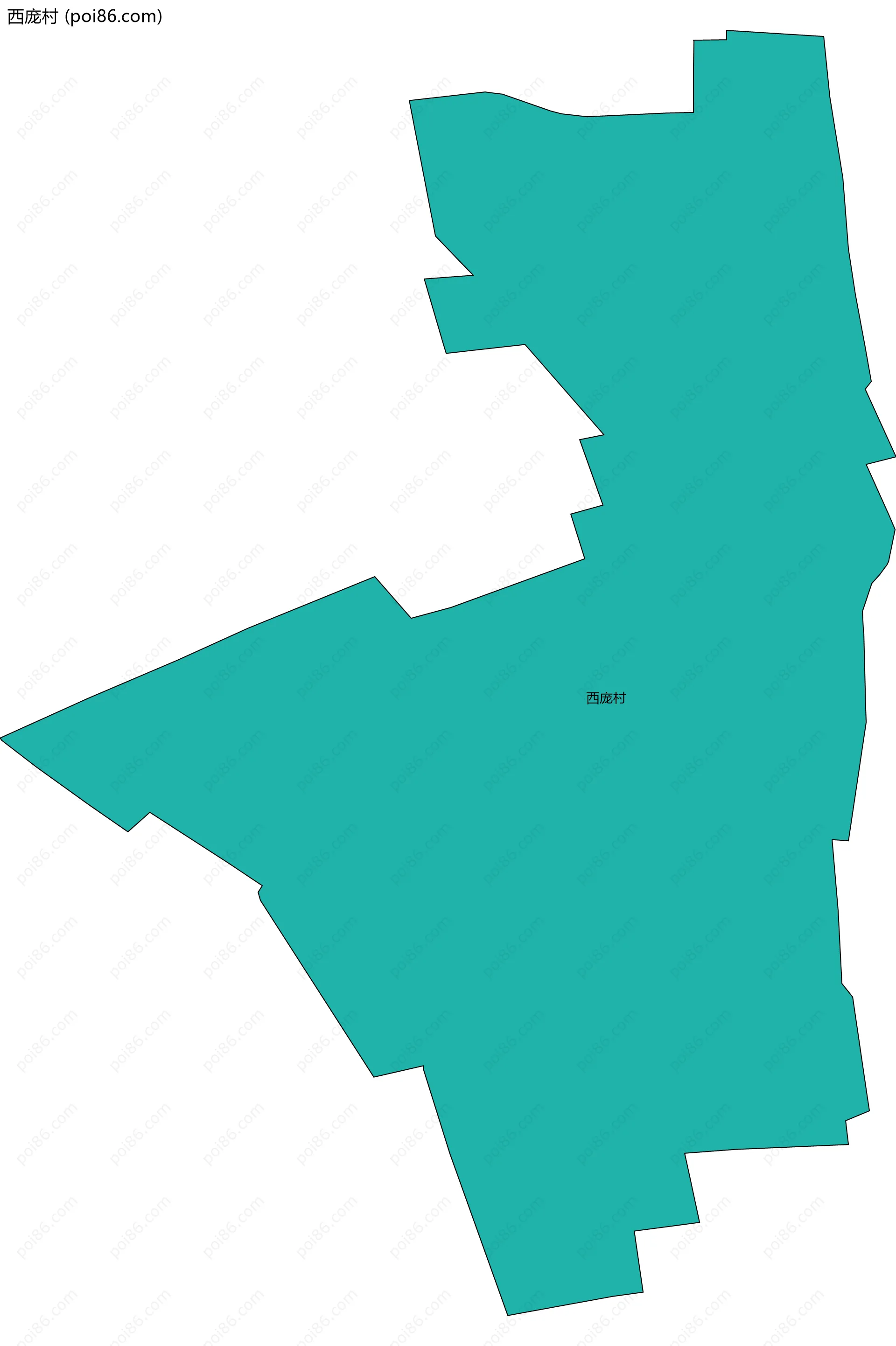 西庞村边界地图