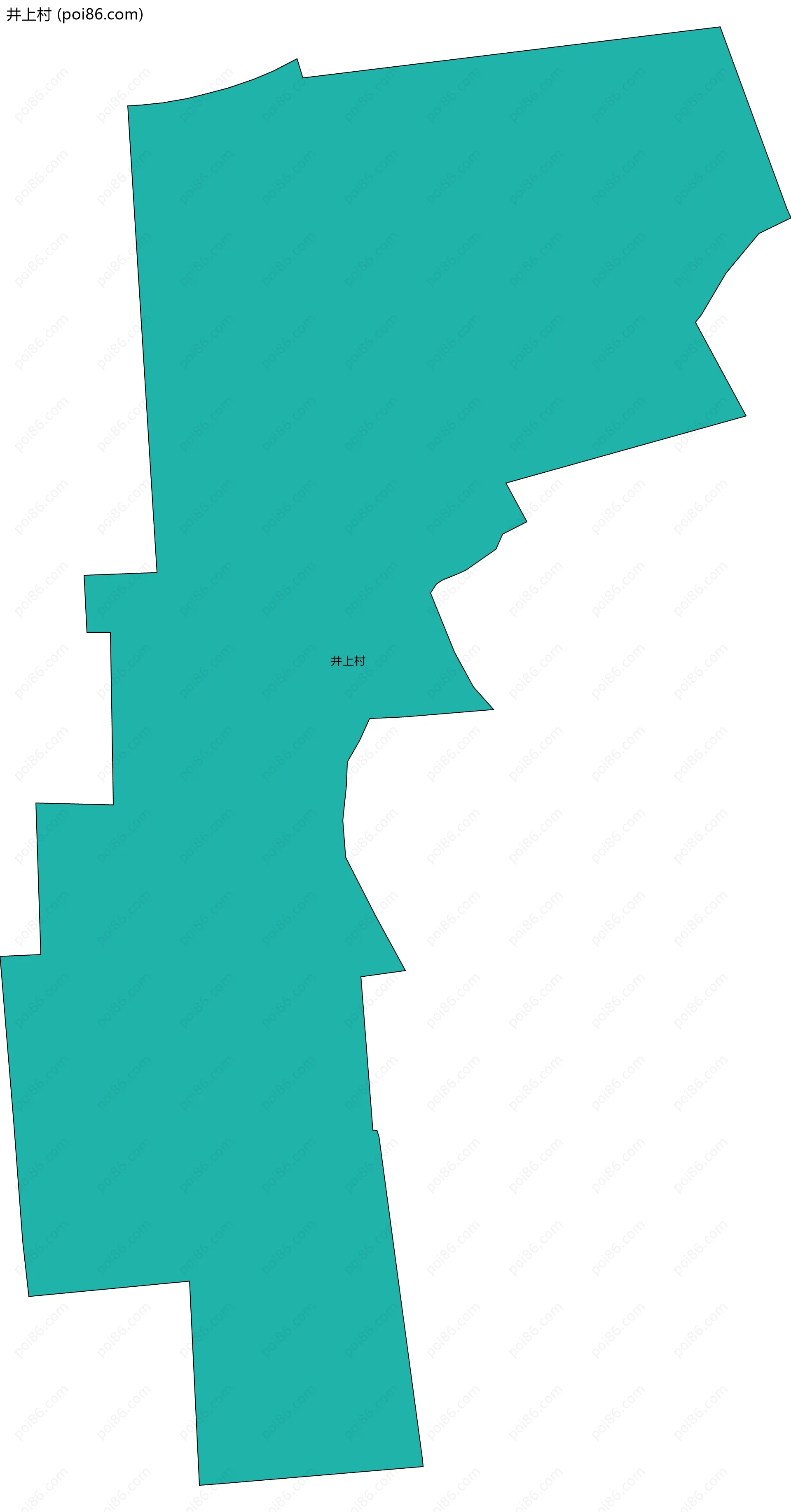 井上村边界地图