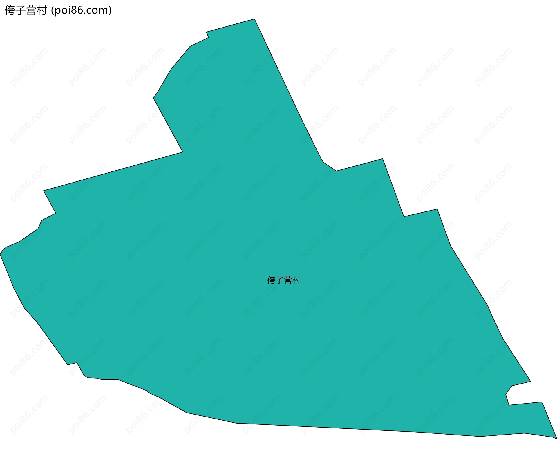 侉子营村边界地图