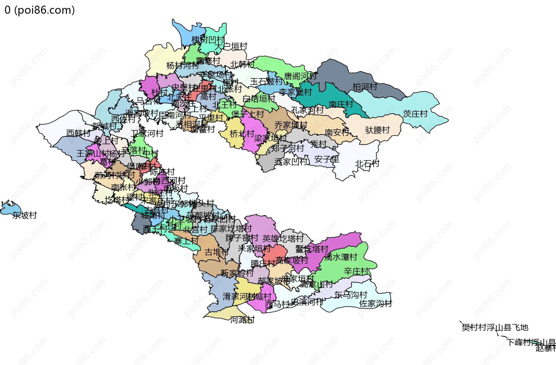 0边界地图(五级行政区划)