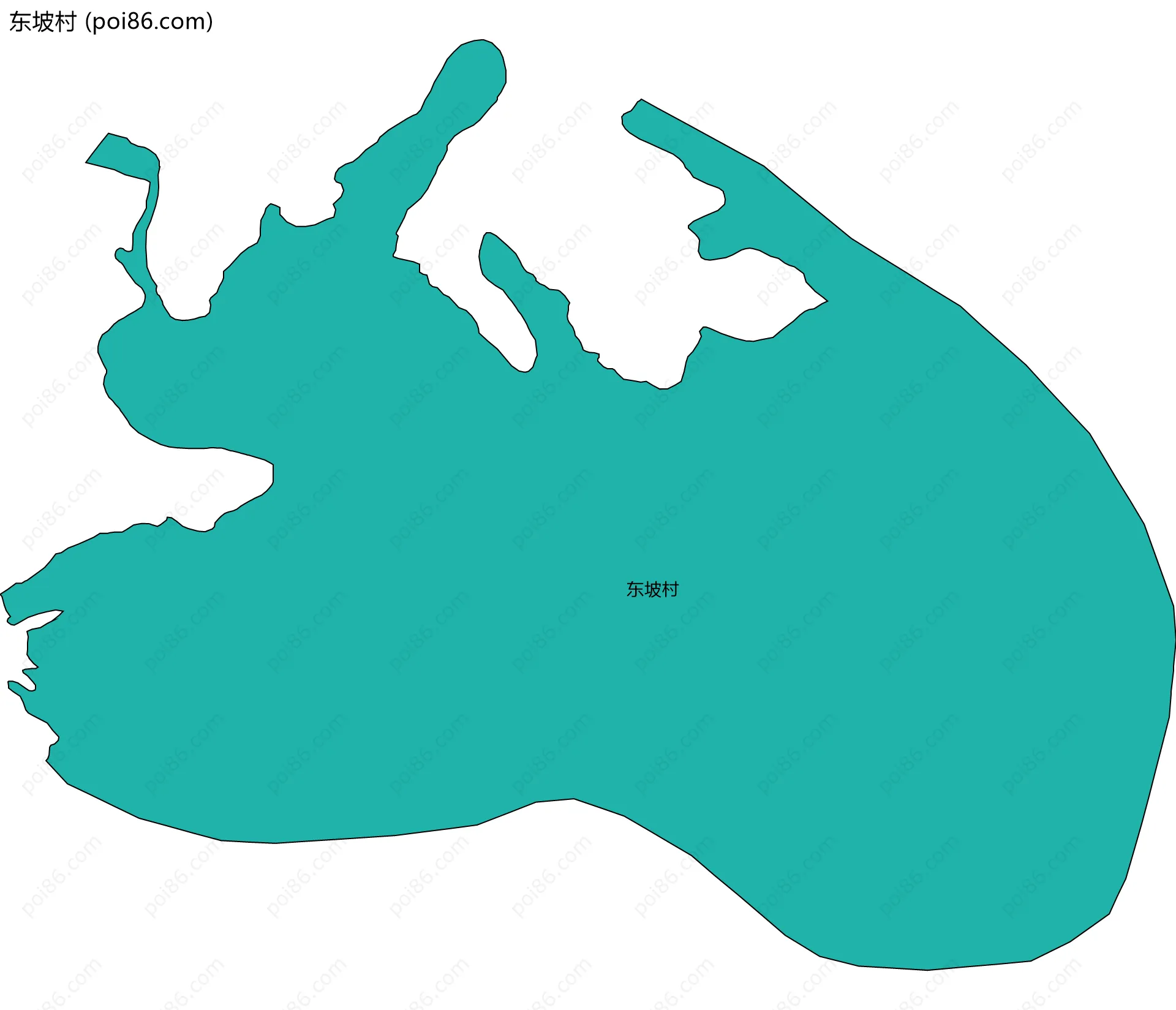 东坡村边界地图